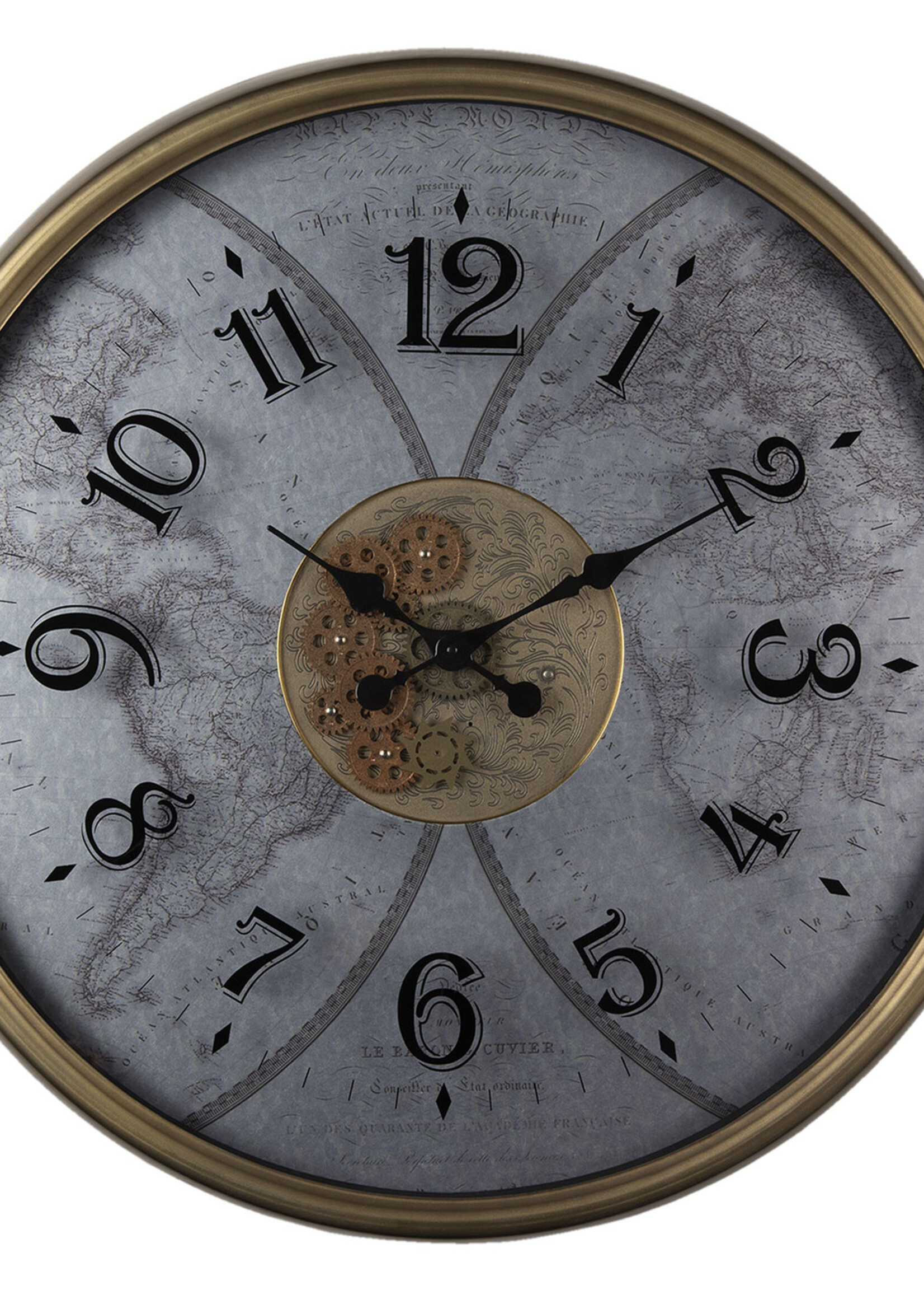 Clayre & Eef Horloge murale Ø 80*10 cm / 1*AA 5KL0195