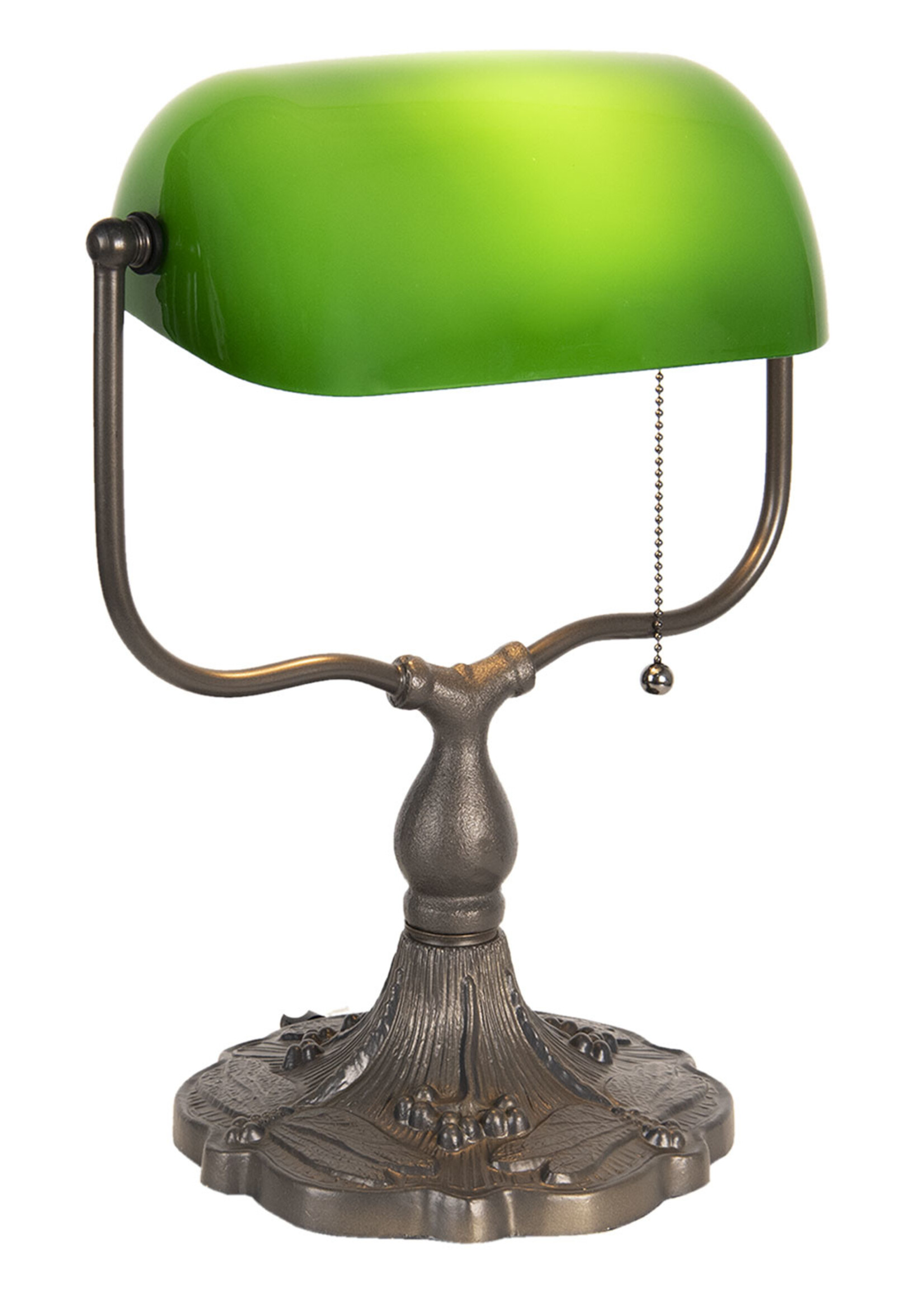 Clayre & Eef Bureaulamp Tiffany 27*20*36 cm E27/max 1*60W 5LL-1144GR