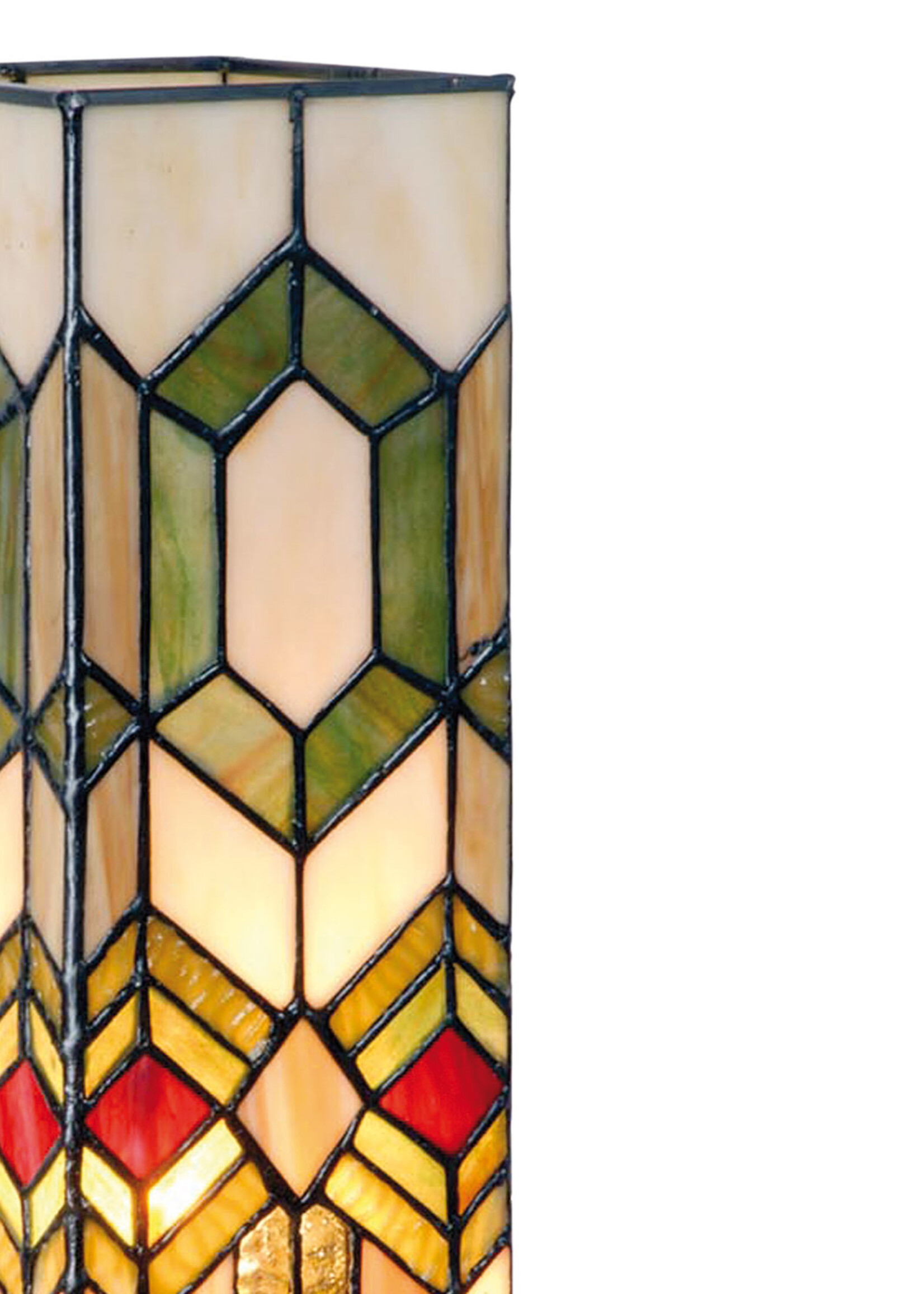 Clayre & Eef Lampe de table Tiffany 12*12*35 cm E14/max 1*40W 5LL-3085