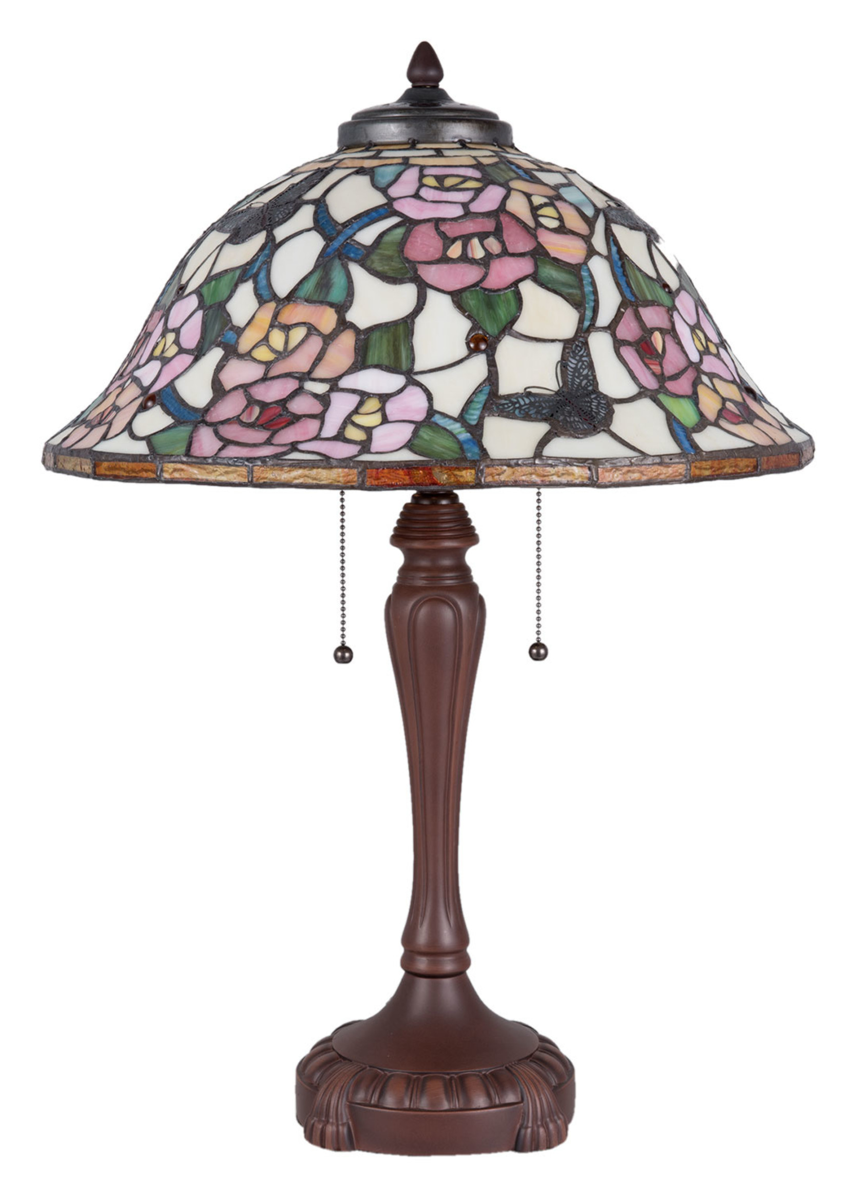 Clayre & Eef Lampe de table Tiffany Ø 46*65 cm  E27/max 3*60W 5LL-5183