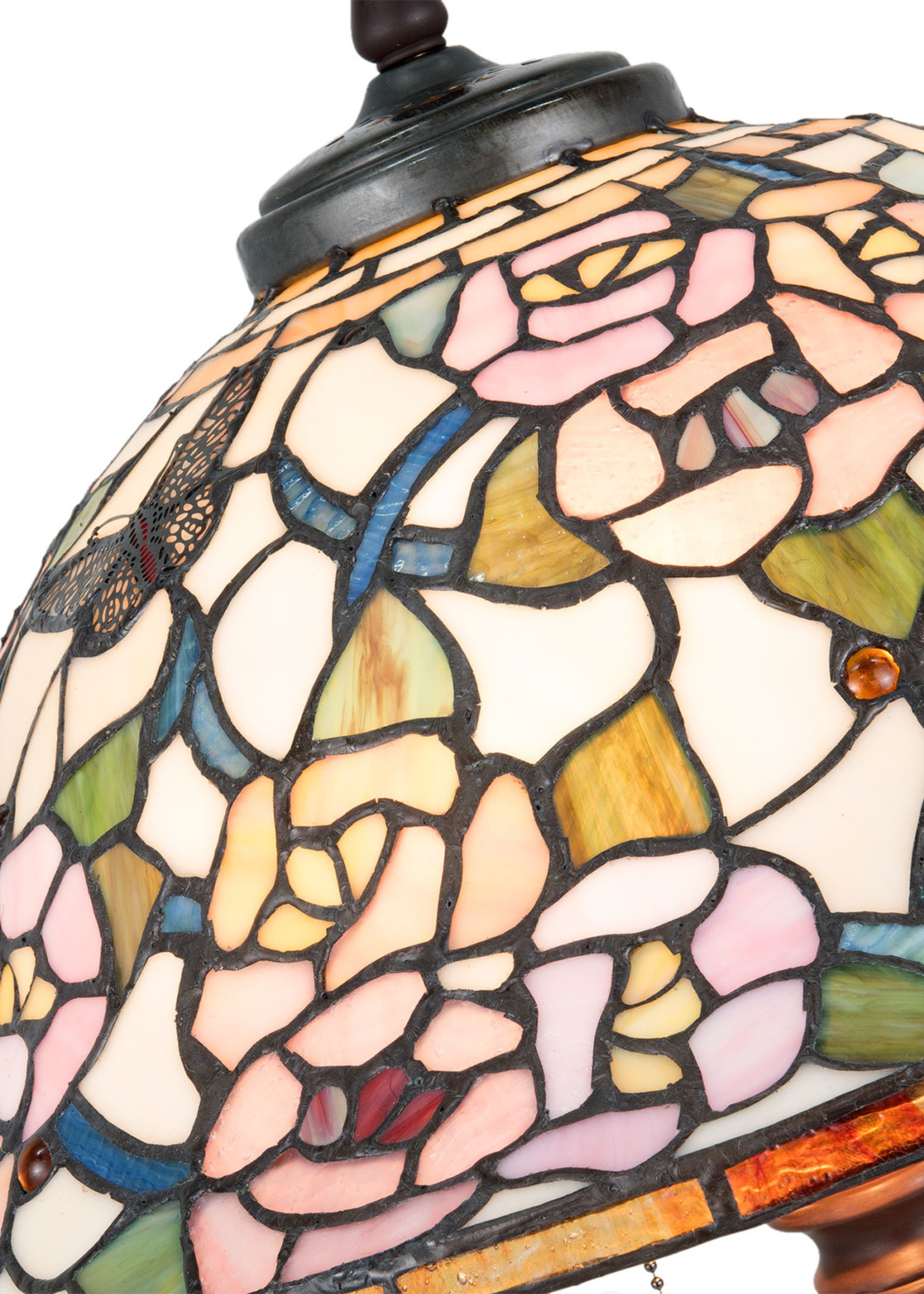 Clayre & Eef Lampe de table Tiffany Ø 46*65 cm  E27/max 3*60W 5LL-5183