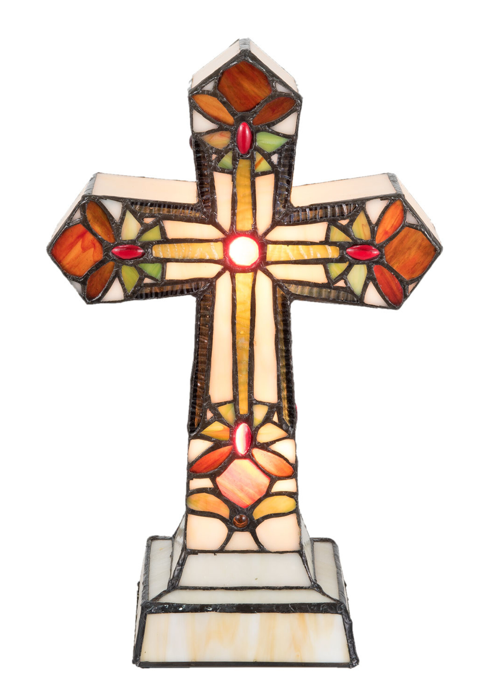 Clayre & Eef Lampe de table Tiffany 22*13*35 cm E14/max 2*7W 5LL-5189