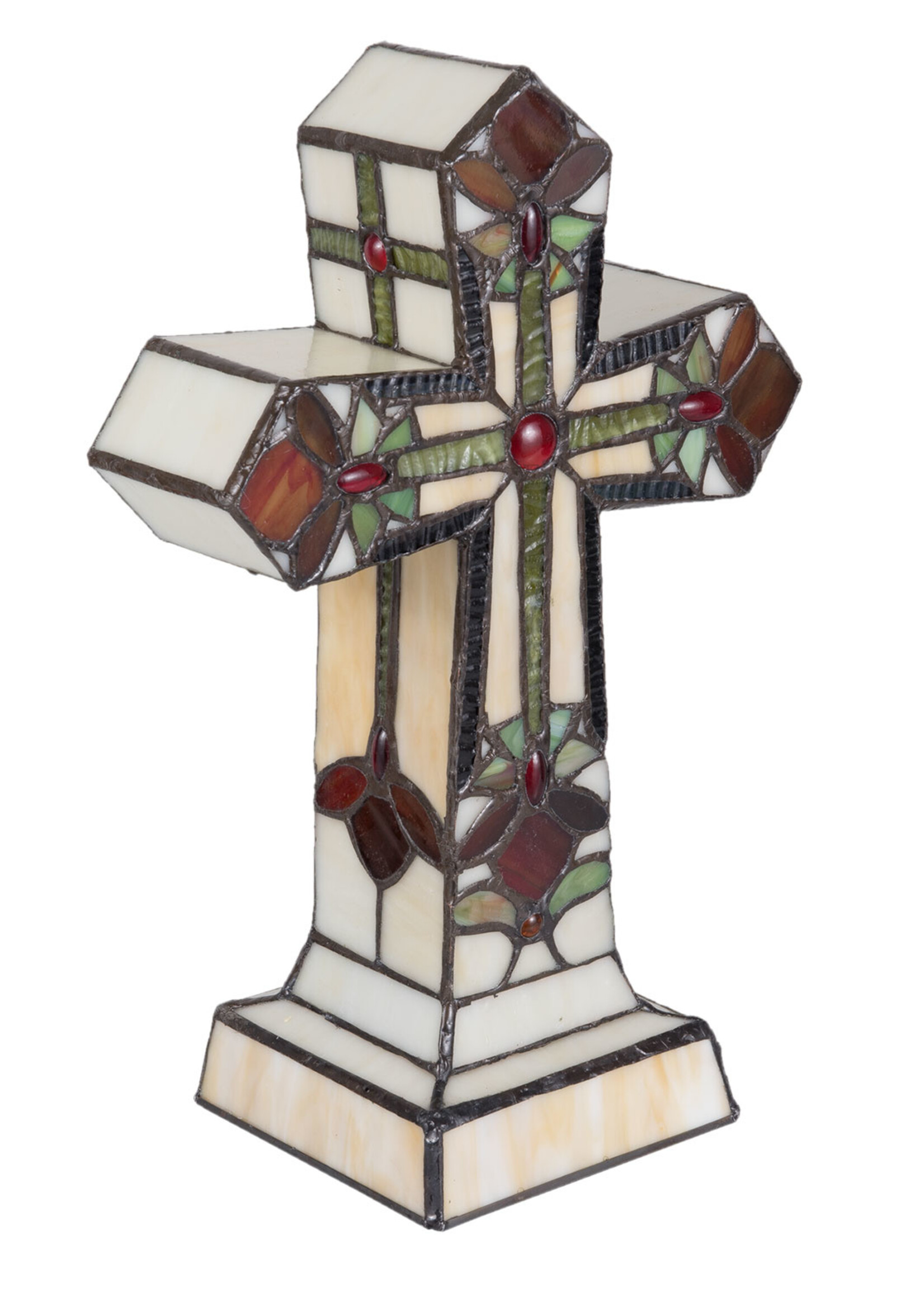 Clayre & Eef Lampe de table Tiffany 22*13*35 cm E14/max 2*7W 5LL-5189