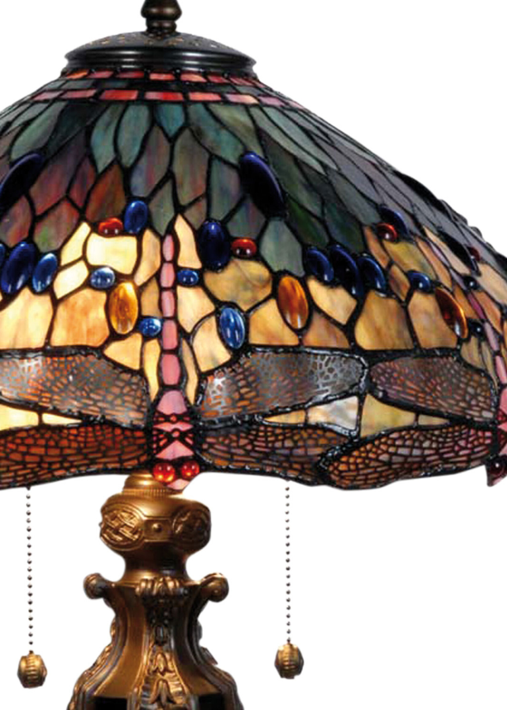 Clayre & Eef Lampe de table Tiffany Ø 42*64cm E27/max 2*60W 5LL-5296