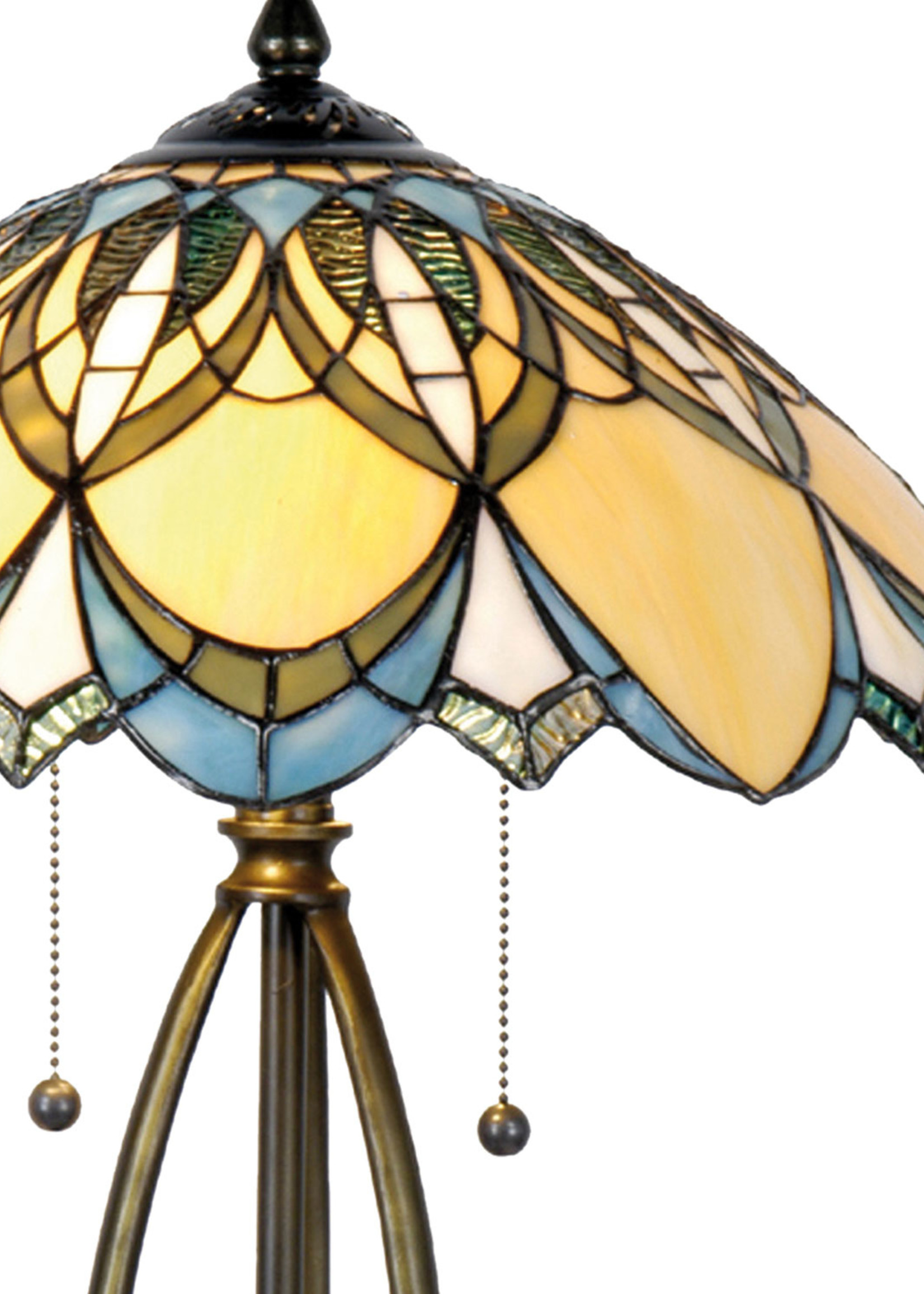 Clayre & Eef Tafellamp Tiffany Ø 40*60 cm E27/max 2*60W 5LL-5320
