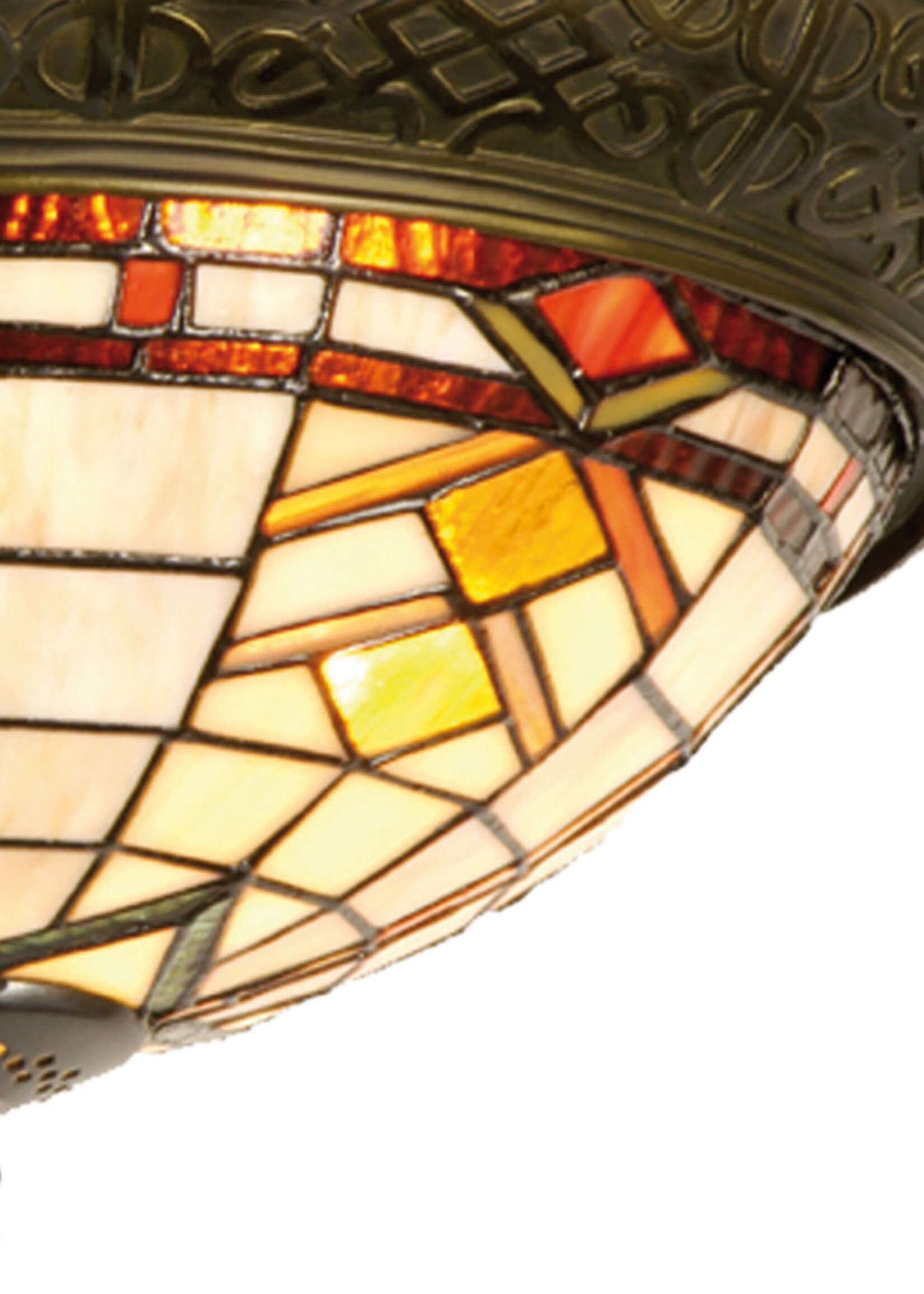 Clayre & Eef Plafondlamp Tiffany Ø 38*19 cm E14/max 2*40W 5LL-5349