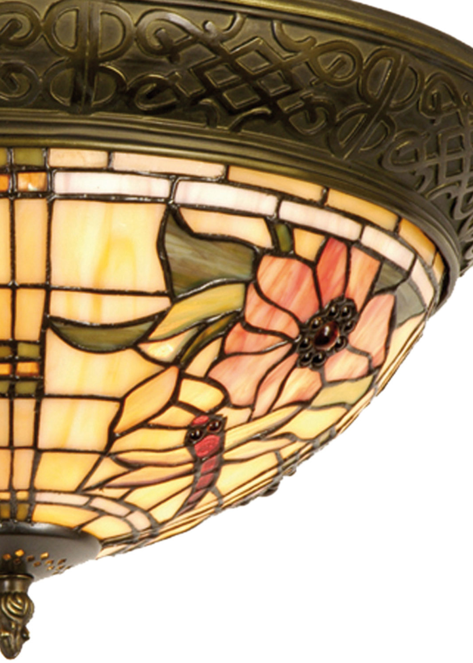 Clayre & Eef Plafondlamp Tiffany Ø 38*19 cm E14/max 2*40W 5LL-5350