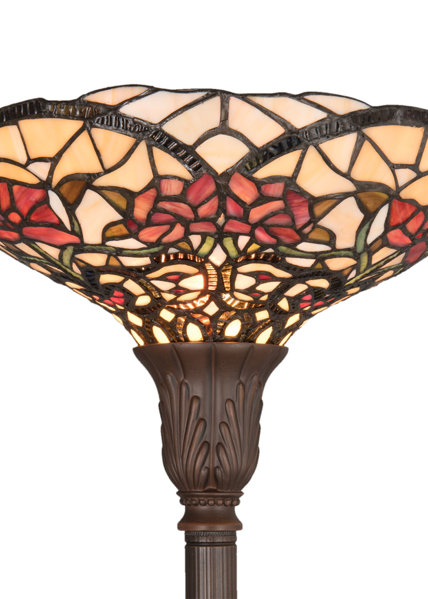 Clayre & Eef Lampadaire Tiffany Ø 35*180 cm E27/max 1*60W 5LL-5372