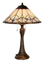 Clayre & Eef Tafellamp Tiffany Ø 51*78 cm E27/max 2*40W 5LL-5394