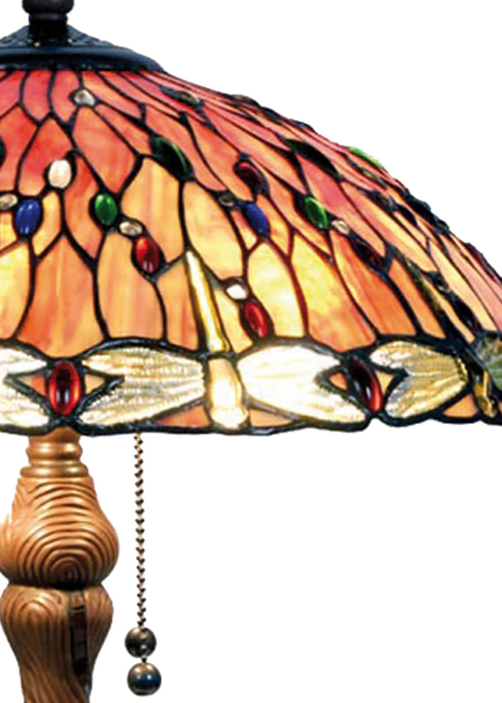 Clayre & Eef Lampe de table Tiffany Ø 45*56 cm E27/max 3*60W 5LL-5466