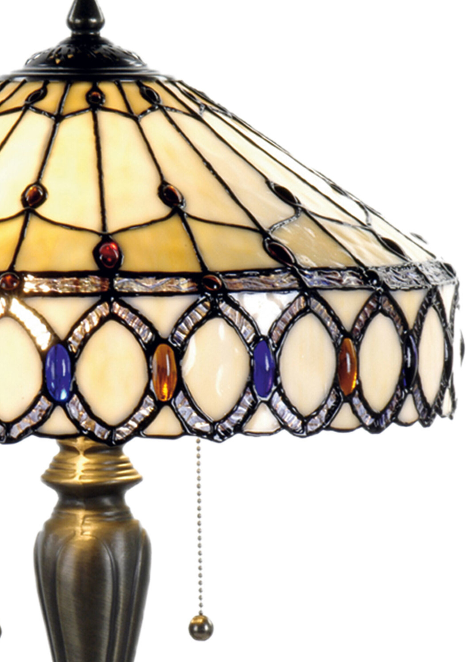 Clayre & Eef Lampe de table Tiffany Ø 40*58 cm E27/max 2*60W 5LL-5497