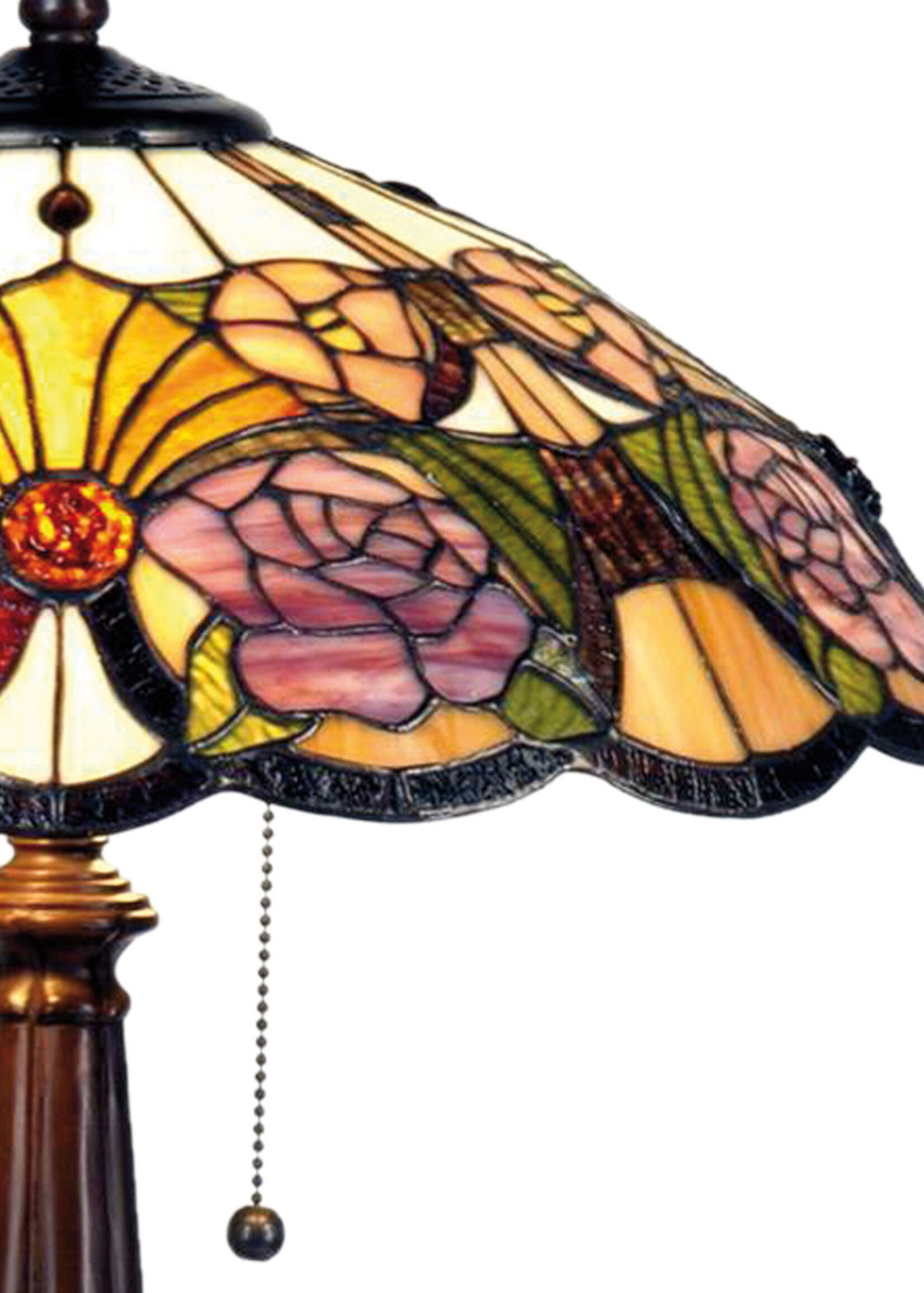 Clayre & Eef Lampe de table Tiffany Ø 44*57 cm E27/max 2*60W 5LL-5546