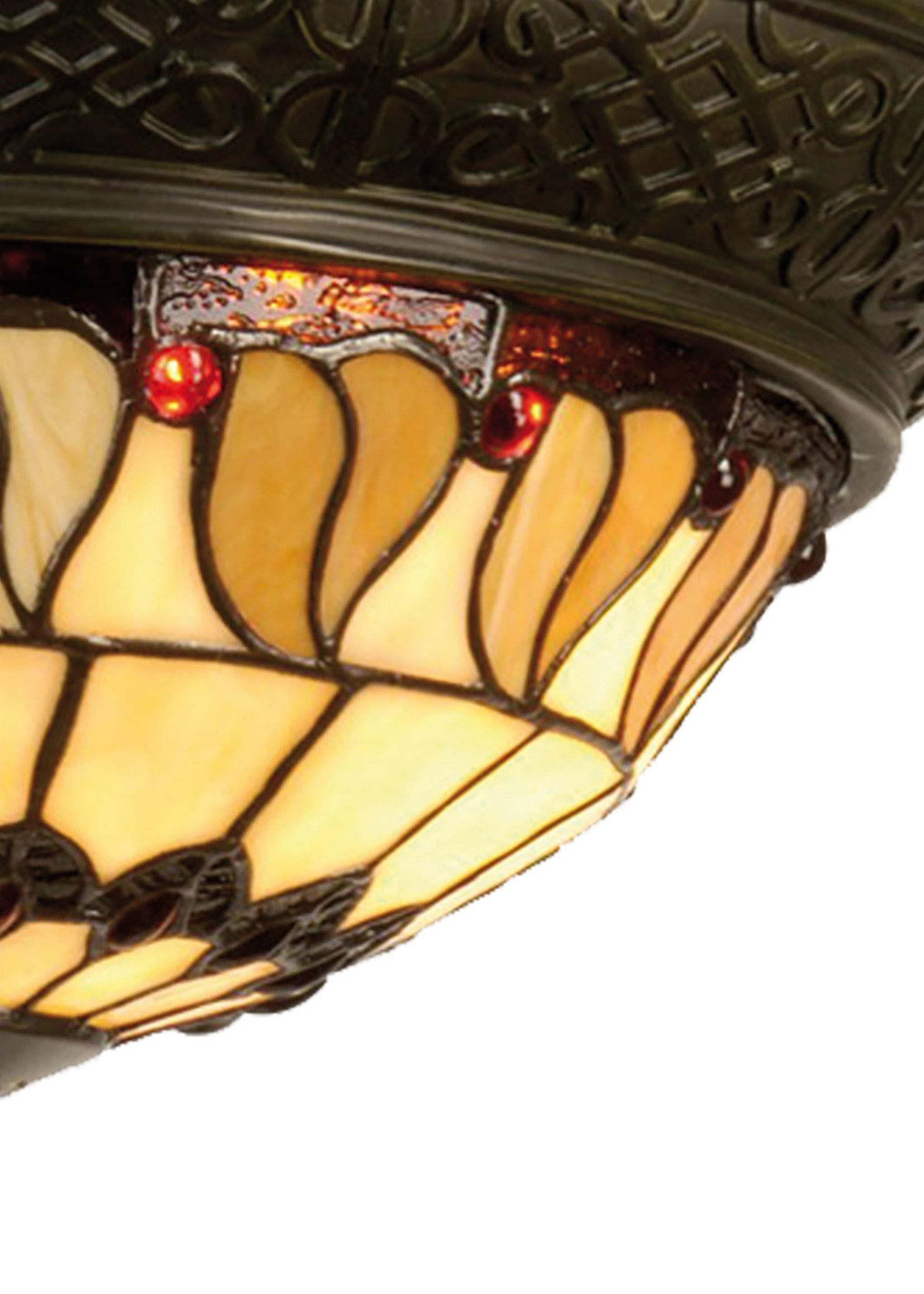 Clayre & Eef Plafonnier Tiffany Ø 38*19 cm E14/max 2*40W 5LL-5547