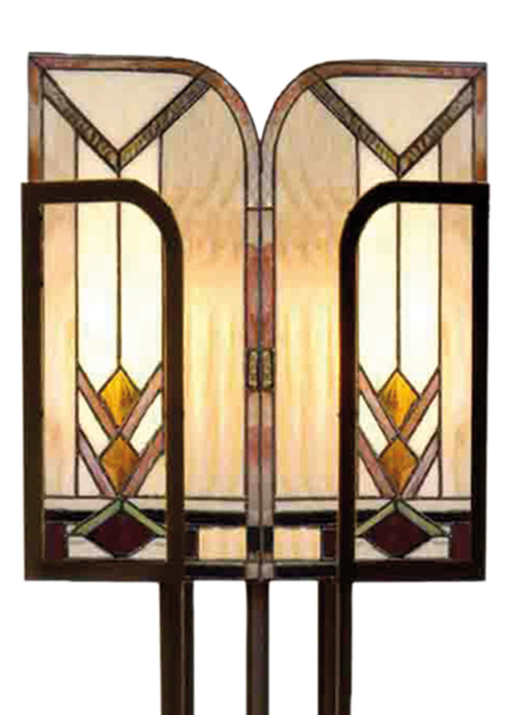 Clayre & Eef Vloerlamp Tiffany 35*28*182 cm E27/max 1*60W 5LL-5565