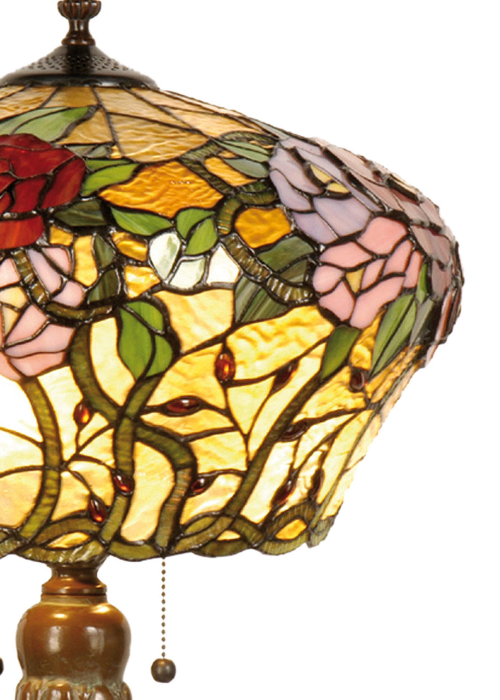 Clayre & Eef Lampe de table Tiffany Ø 40*72 cm E27/max 2*60W 5LL-5571