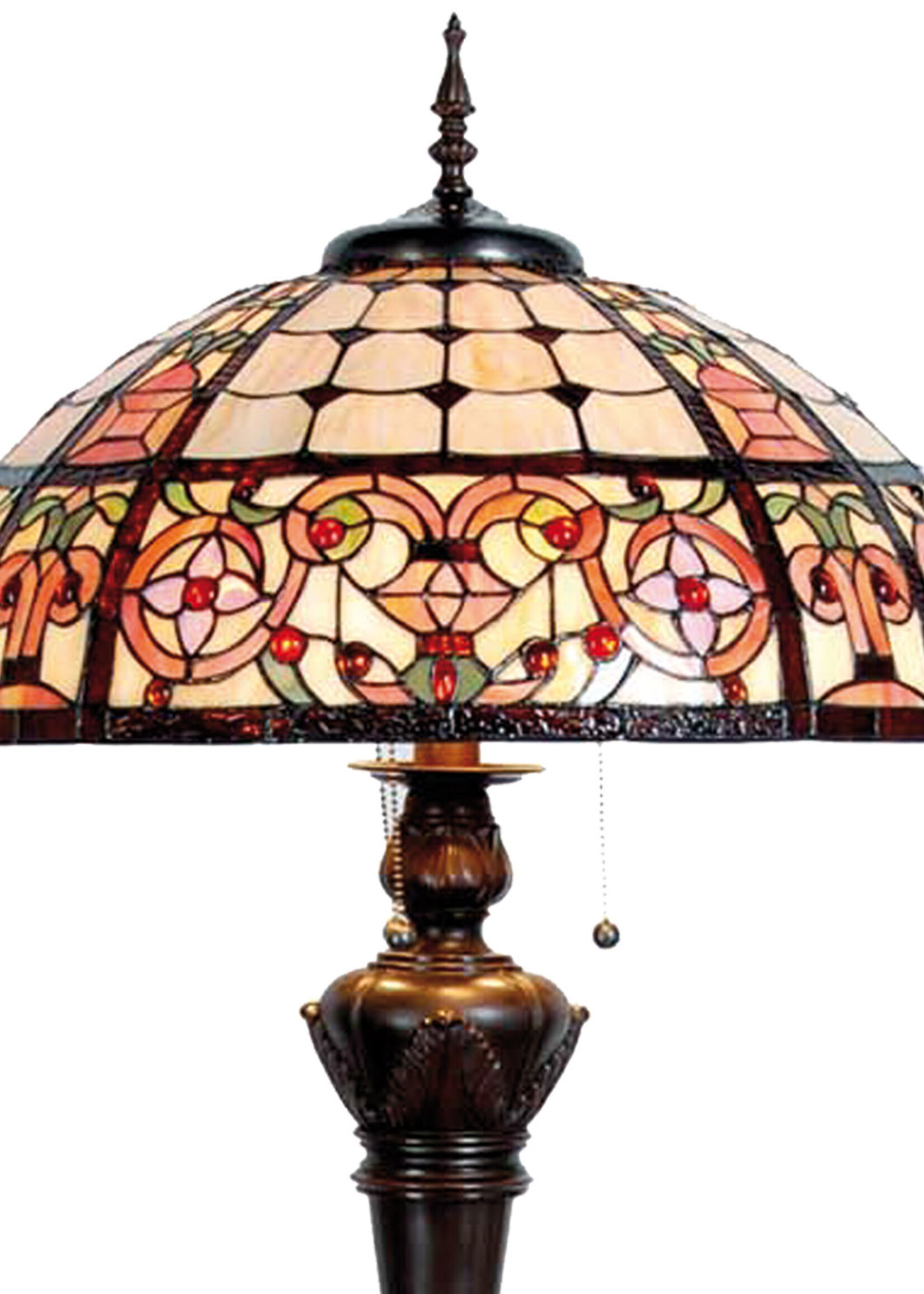 Clayre & Eef Lampadaire Tiffany Ø 57*166 cm E27/max 3*60W 5LL-5598