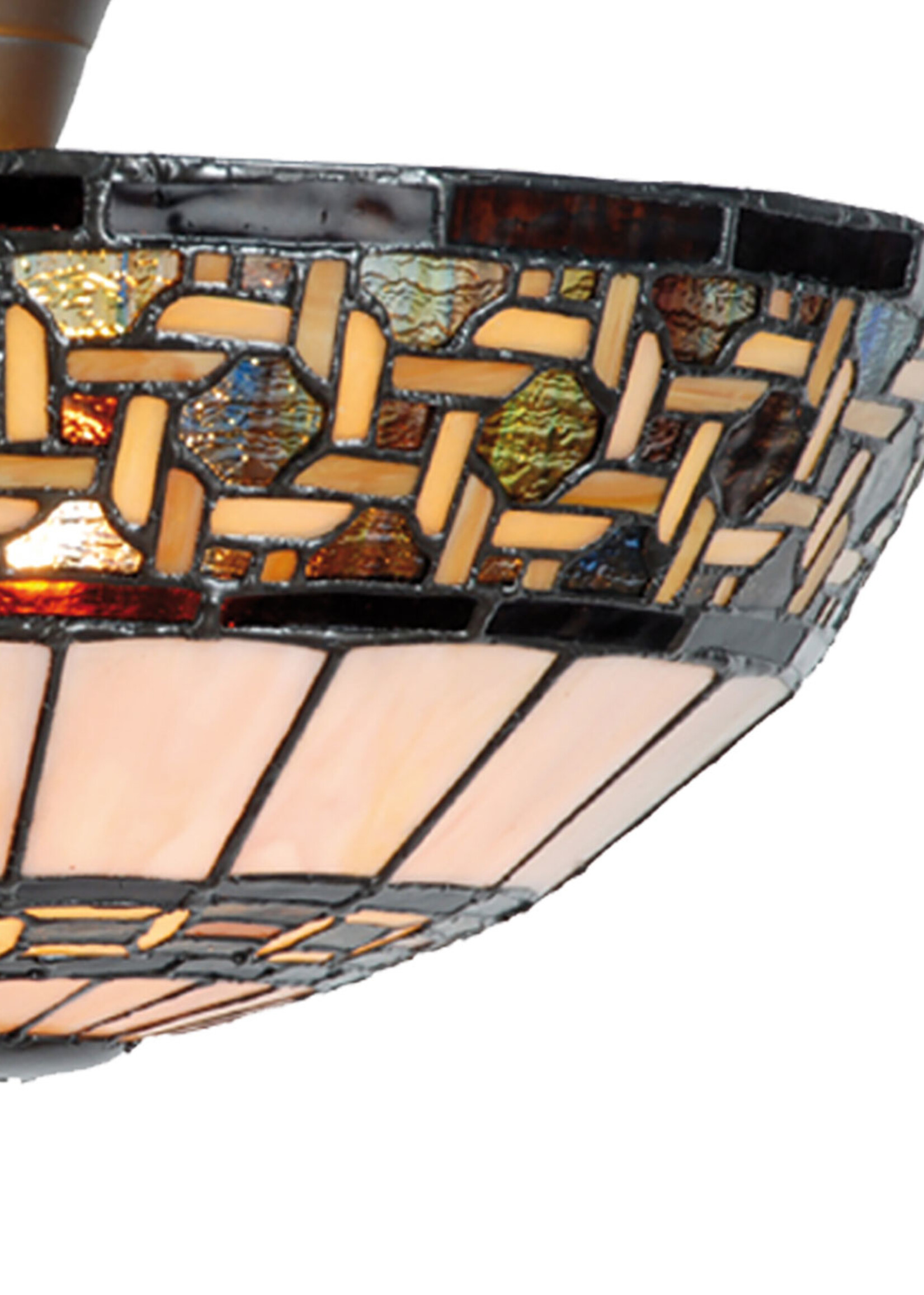 Clayre & Eef Plafondlamp Tiffany Ø 40*23 cm E14/max 2*40W 5LL-5604