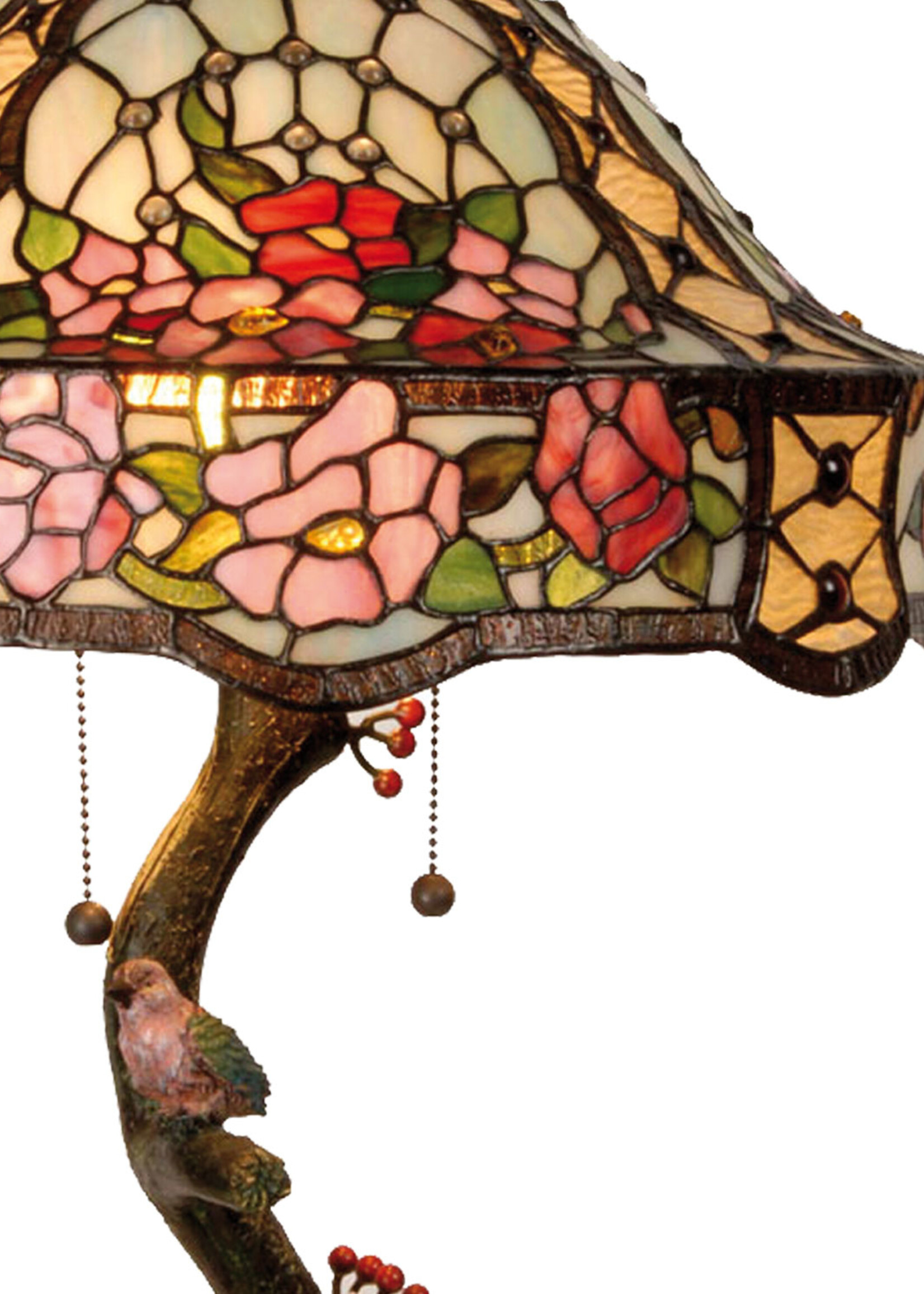 Clayre & Eef Lampe de table Tiffany Ø 45*62 cm E27/max 3*60W 5LL-5631