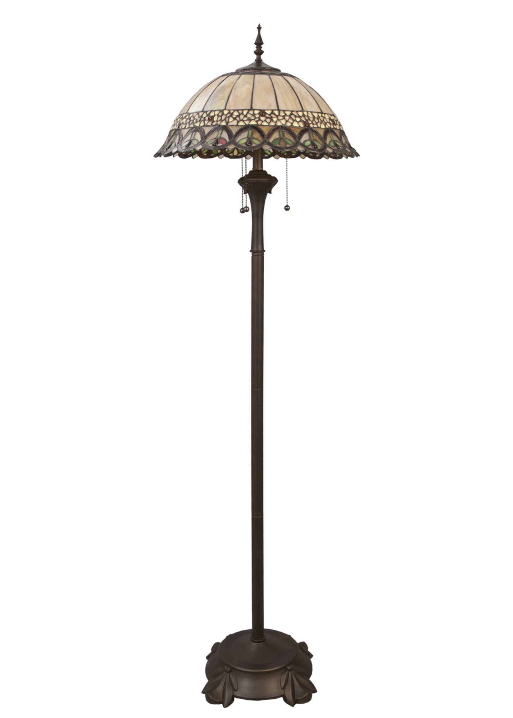 Clayre & Eef Vloerlamp Tiffany Ø 50*165 cm E27/max 3*60W 5LL-5681