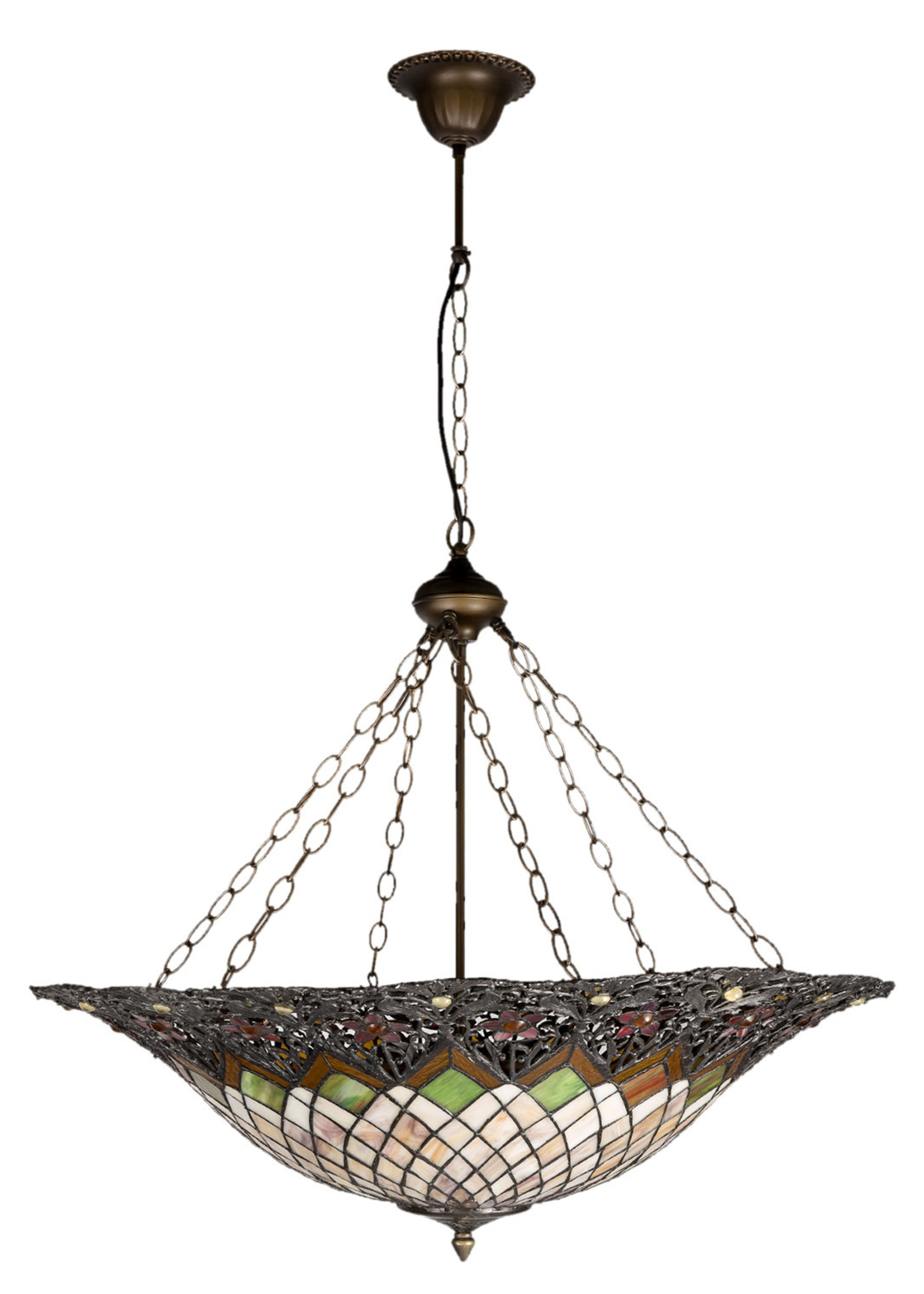 Clayre & Eef Lampe suspendue Tiffany Ø 80*120 cm E27/max 3*60W 5LL-5728