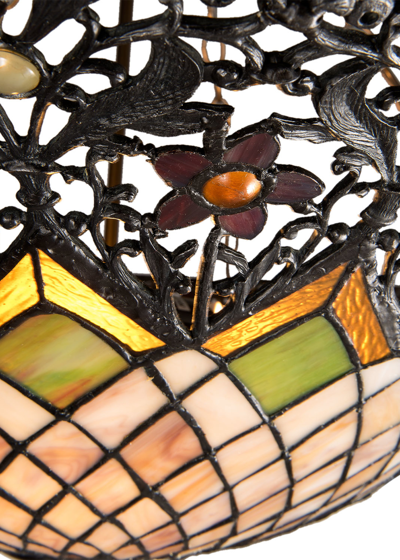 Clayre & Eef Lampe suspendue Tiffany Ø 80*120 cm E27/max 3*60W 5LL-5728