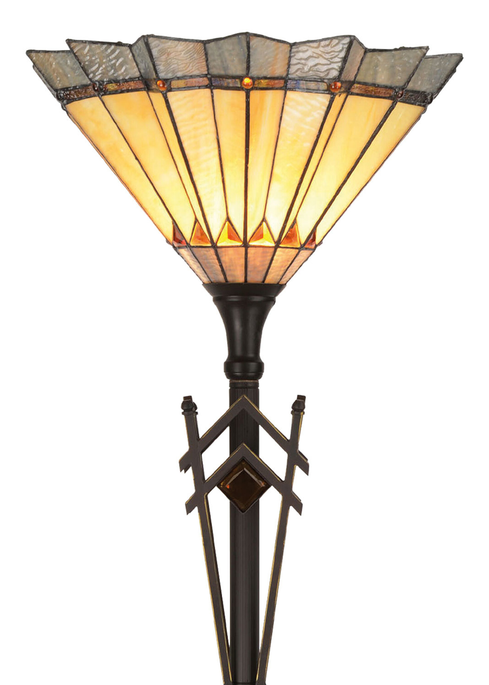 Clayre & Eef Lampadaire Tiffany Ø 45*182 cm E27/max 1*60W 5LL-5763