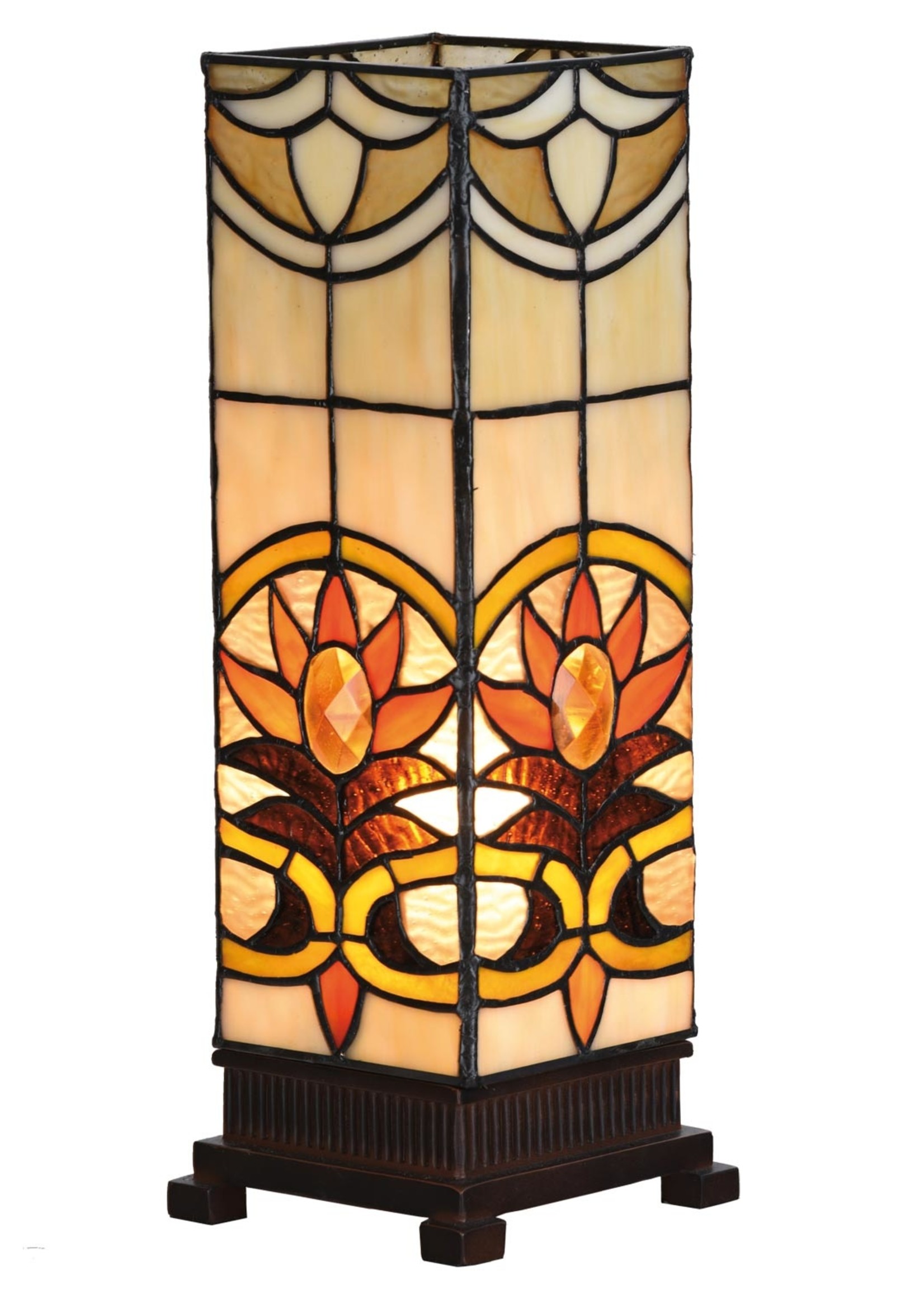 Clayre & Eef Lampe de table Tiffany 12*12*35 cm E14/max 1*40W 5LL-5779