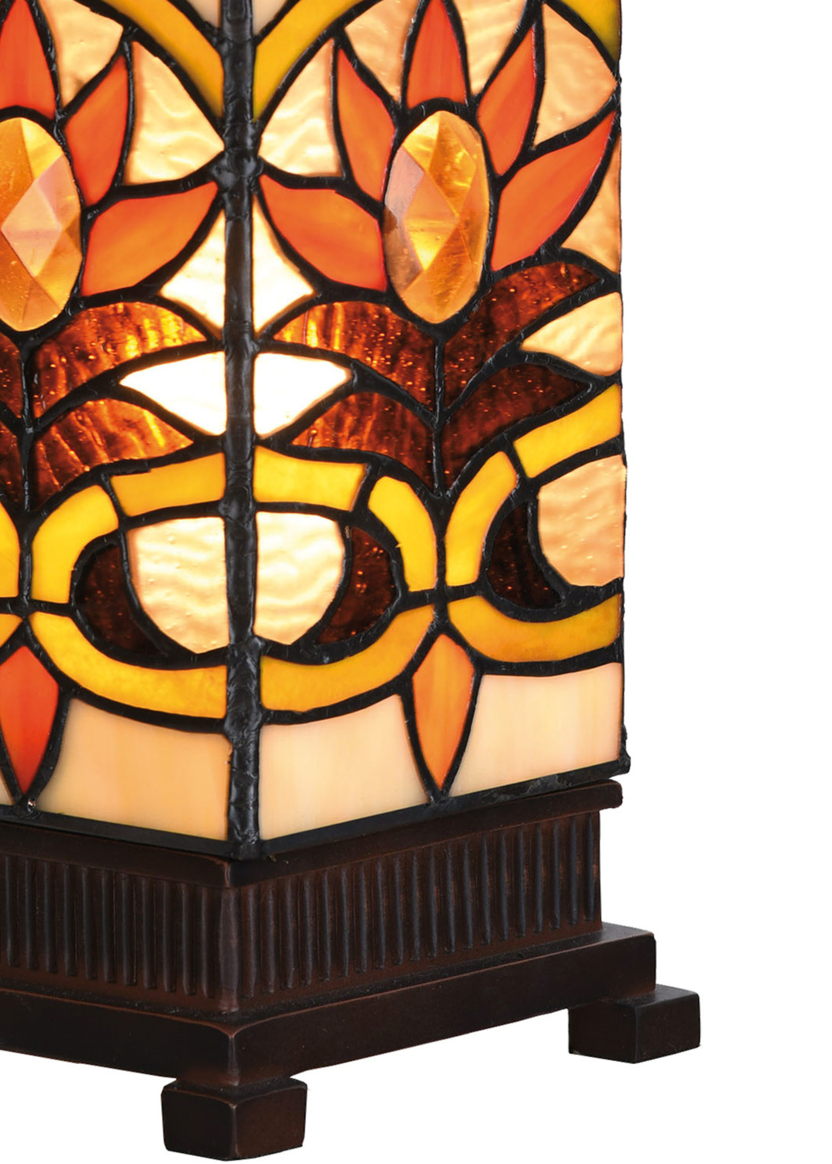 Clayre & Eef Lampe de table Tiffany 12*12*35 cm E14/max 1*40W 5LL-5779