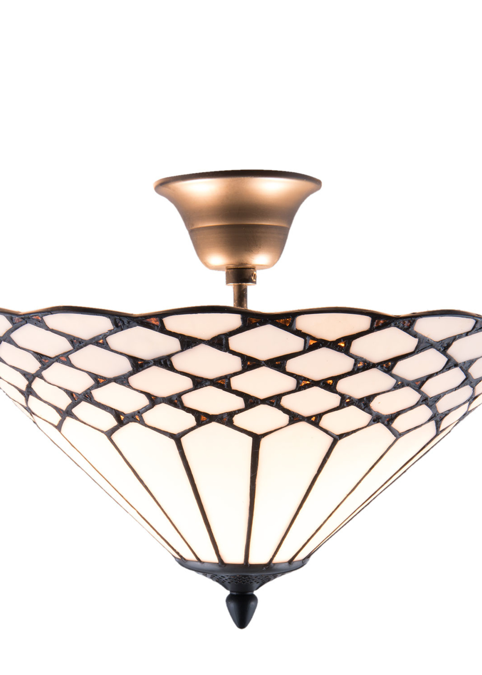 Clayre & Eef Plafondlamp Tiffany Ø 42*29 cm E14/max 2*40W 5LL-5890