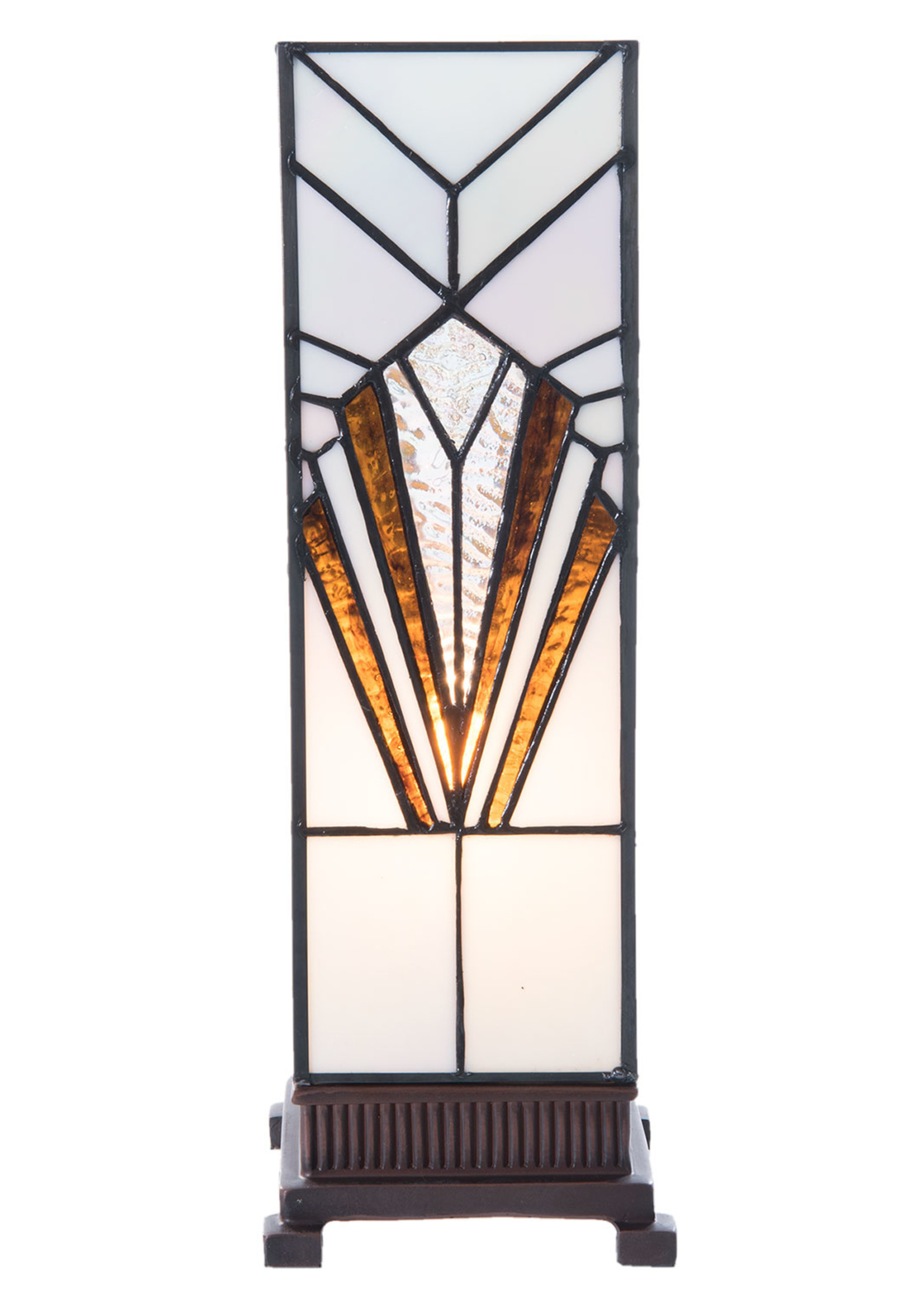 Clayre & Eef Lampe de table Tiffany 12*12*35 cm E14/max 1*25W 5LL-5894