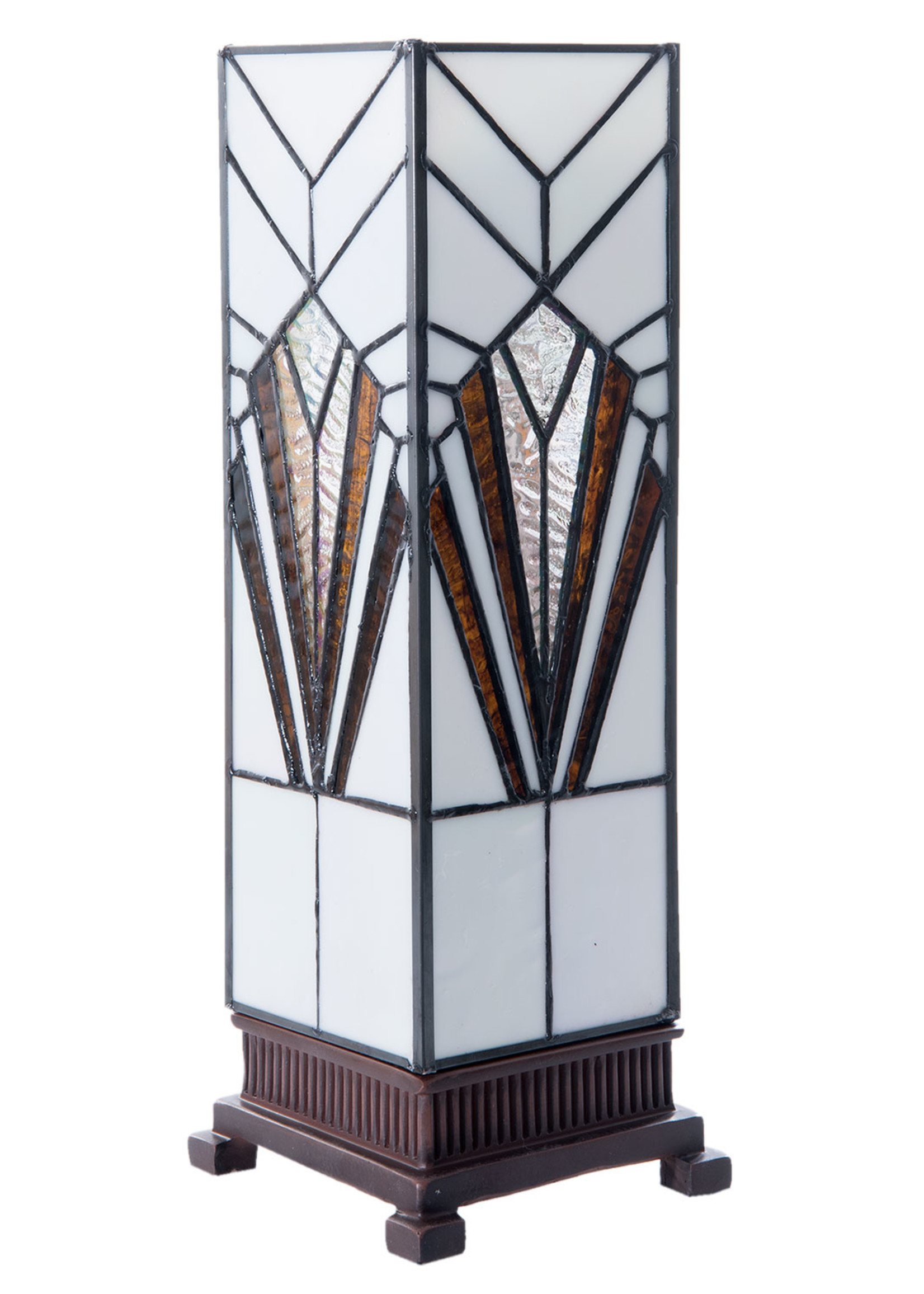 Clayre & Eef Tafellamp Tiffany 12*12*35 cm E14/max 1*25W 5LL-5894