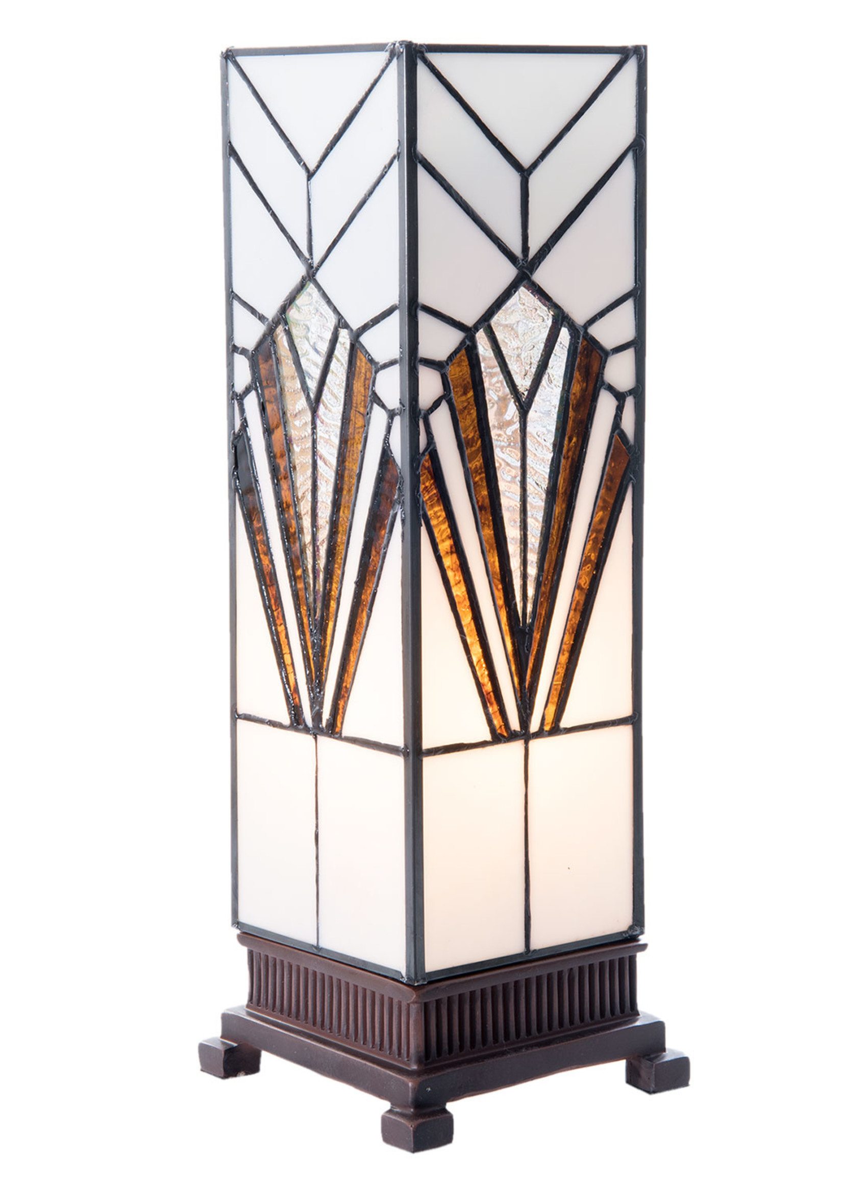 Clayre & Eef Tafellamp Tiffany 12*12*35 cm E14/max 1*25W 5LL-5894