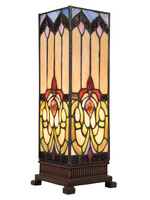 Clayre & Eef Lampe de table Tiffany 12*12*35 cm E14/max 1*25W 5LL-5906