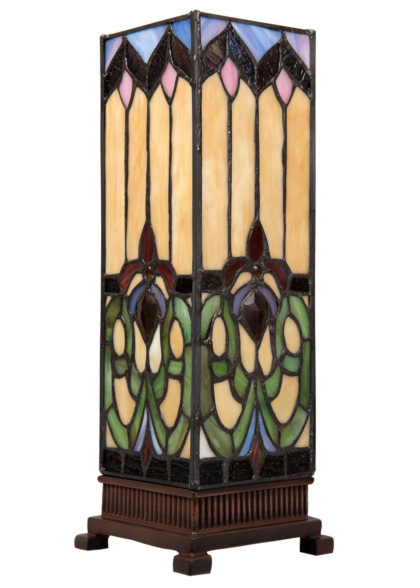 Clayre & Eef Lampe de table Tiffany 12*12*35 cm E14/max 1*25W 5LL-5906