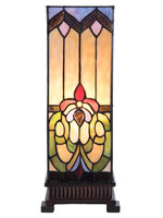 Clayre & Eef Lampe de table Tiffany 17*17*44 cm E27/max 1*40W 5LL-5907