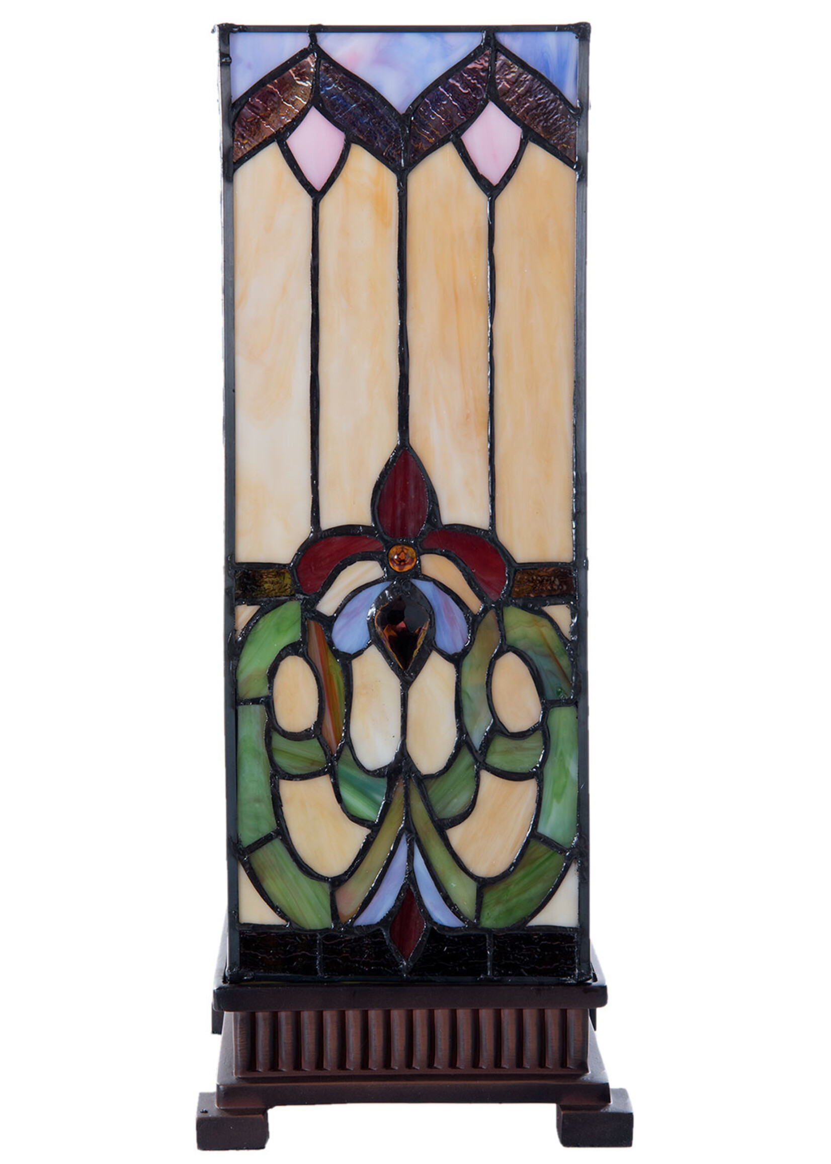 Clayre & Eef Lampe de table Tiffany 17*17*44 cm E27/max 1*40W 5LL-5907