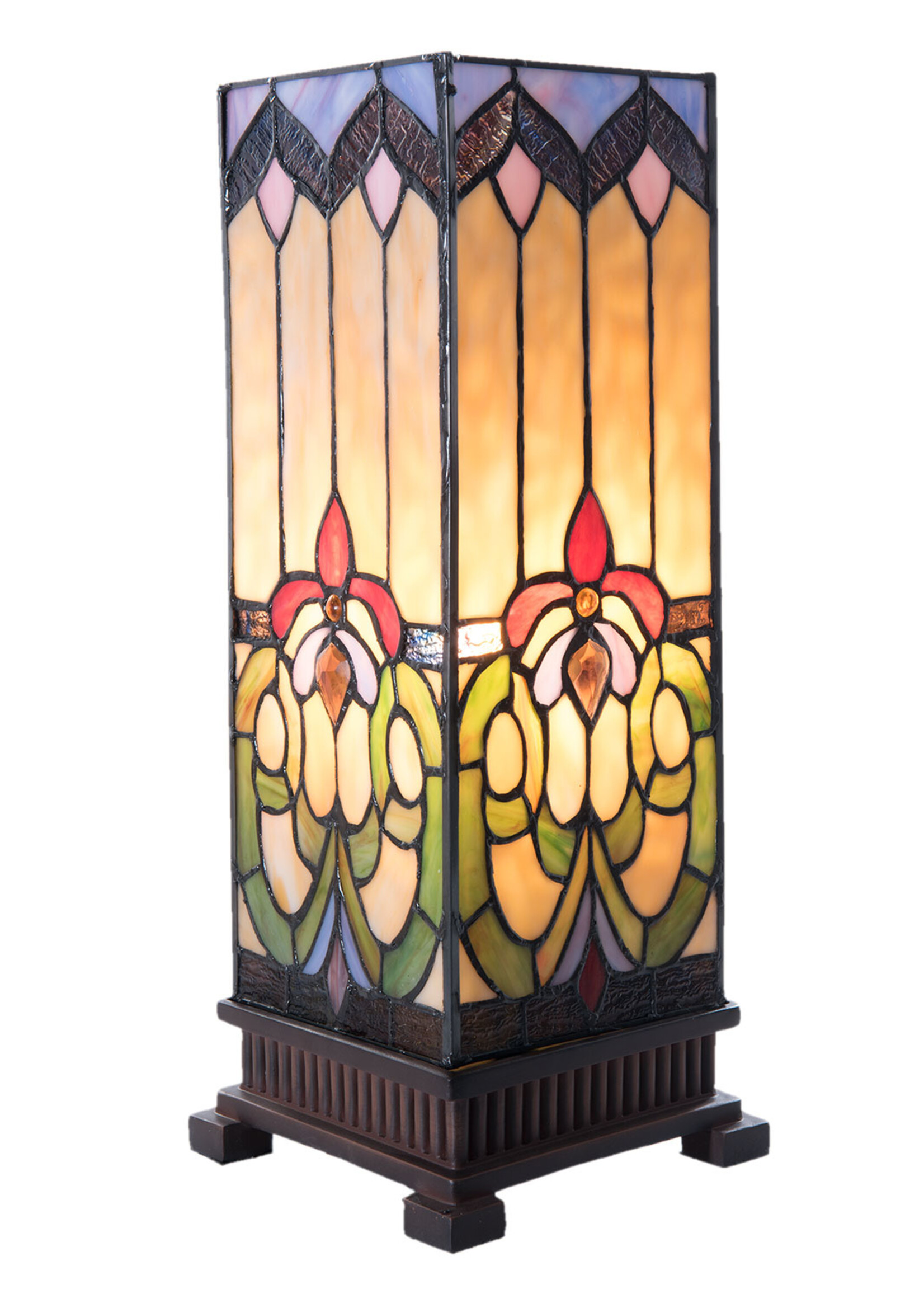 Clayre & Eef Tafellamp Tiffany 17*17*44 cm E27/max 1*40W 5LL-5907