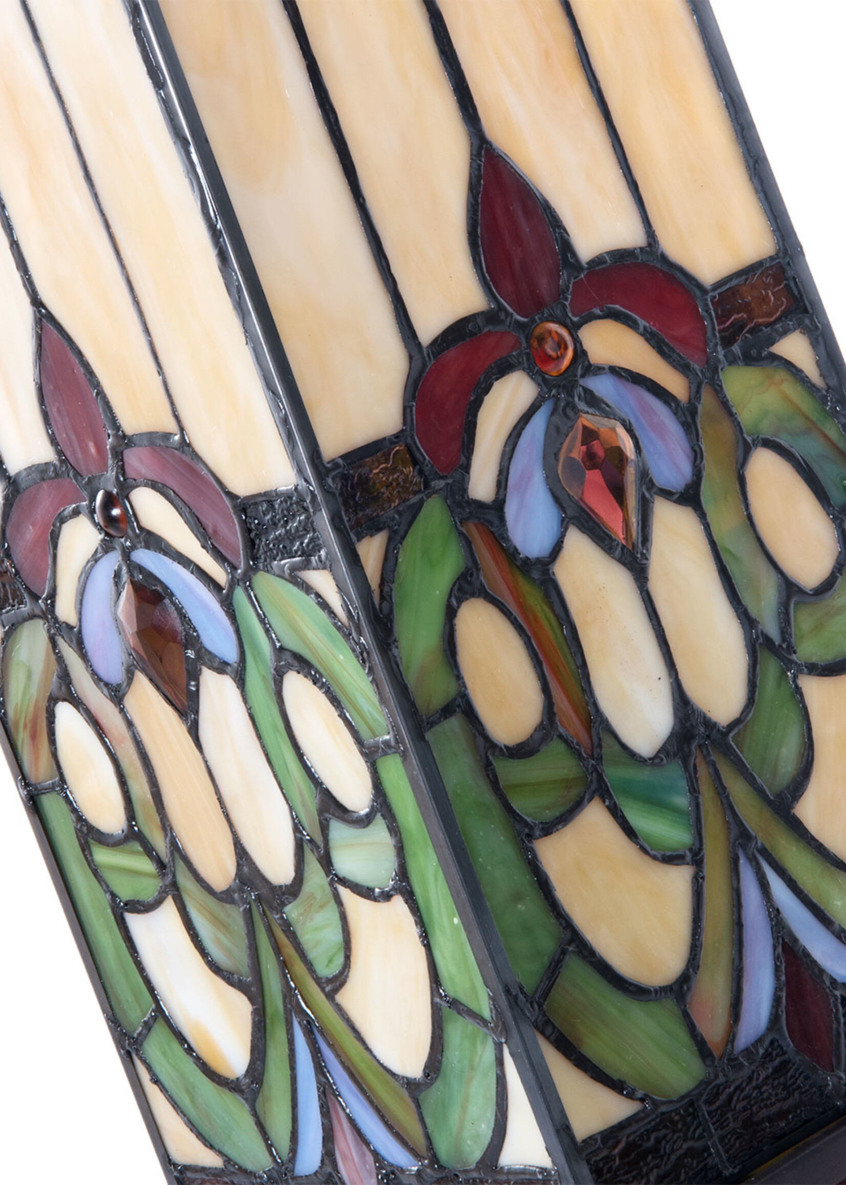 Clayre & Eef Lampe de table Tiffany 17*17*44 cm E27/max 1*40W 5LL-5907