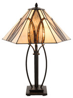 Clayre & Eef Lampe de table Tiffany 51*44*66 cm E27/max 2*60W 5LL-5913