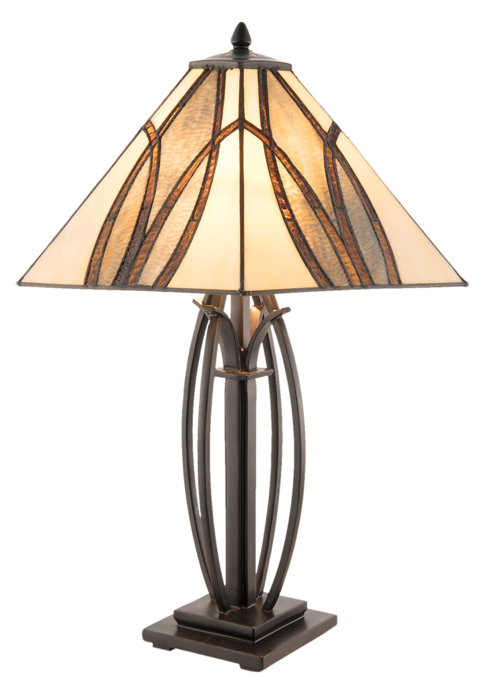 Clayre & Eef Lampe de table Tiffany 51*44*66 cm E27/max 2*60W 5LL-5913