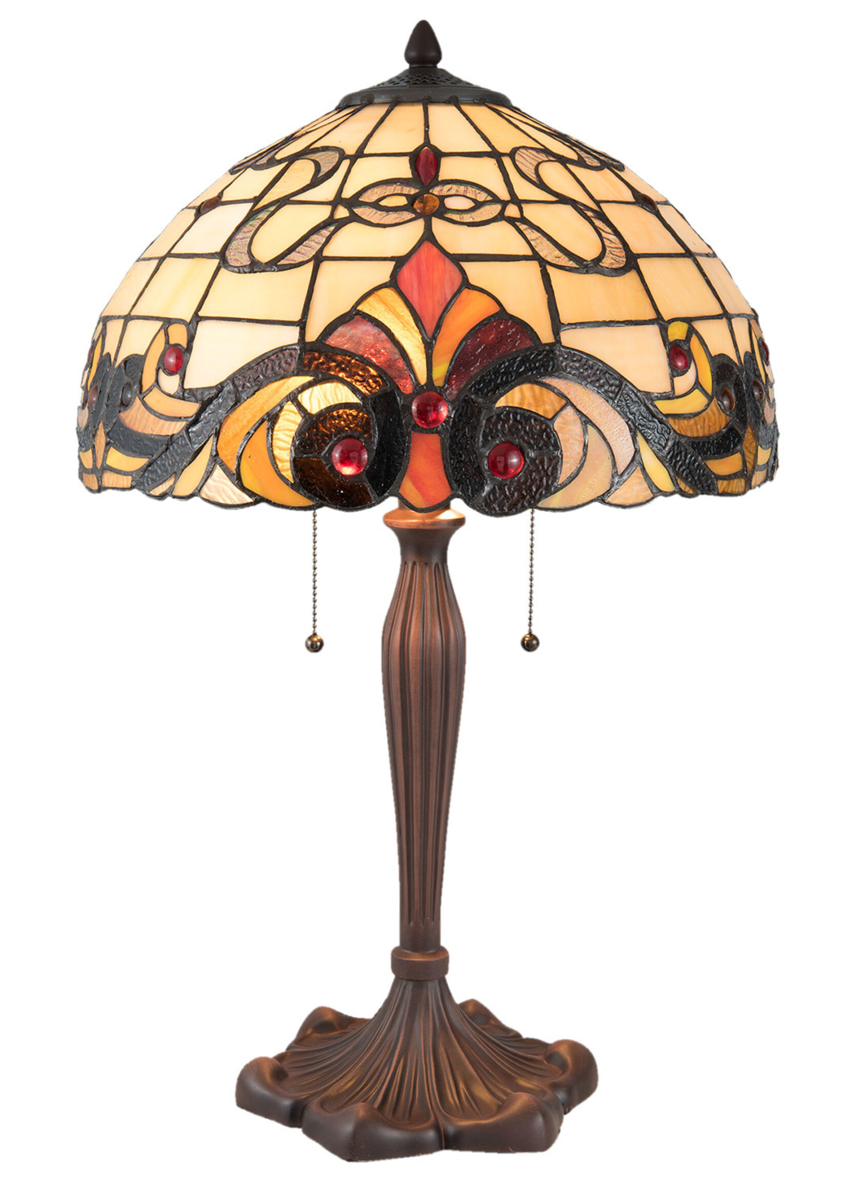 Clayre & Eef Tafellamp Tiffany Ø 40*61 cm E27/max 2*60W 5LL-5925