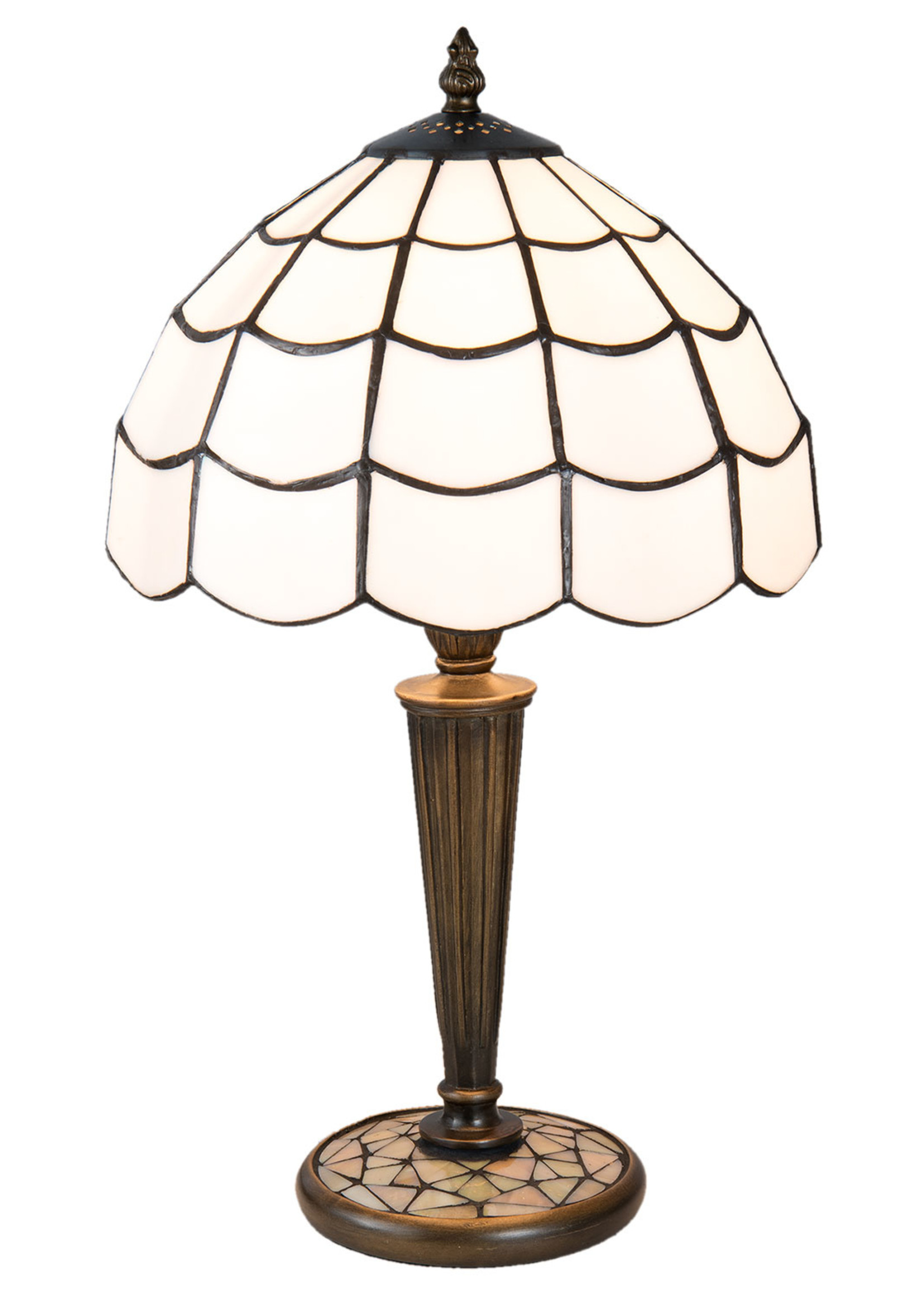 Clayre & Eef Tafellamp Tiffany Ø 25*43 cm E27/max 1*40W 5LL-5936