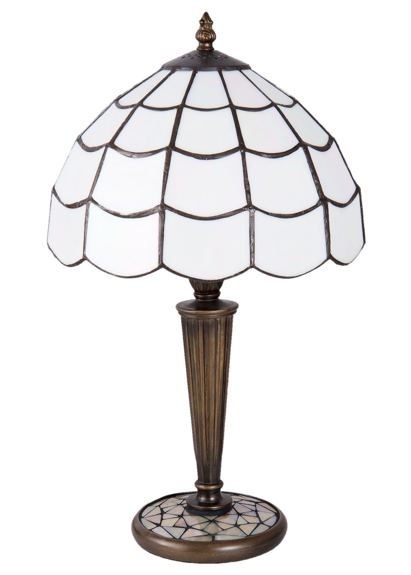 Clayre & Eef Tafellamp Tiffany Ø 25*43 cm E27/max 1*40W 5LL-5936