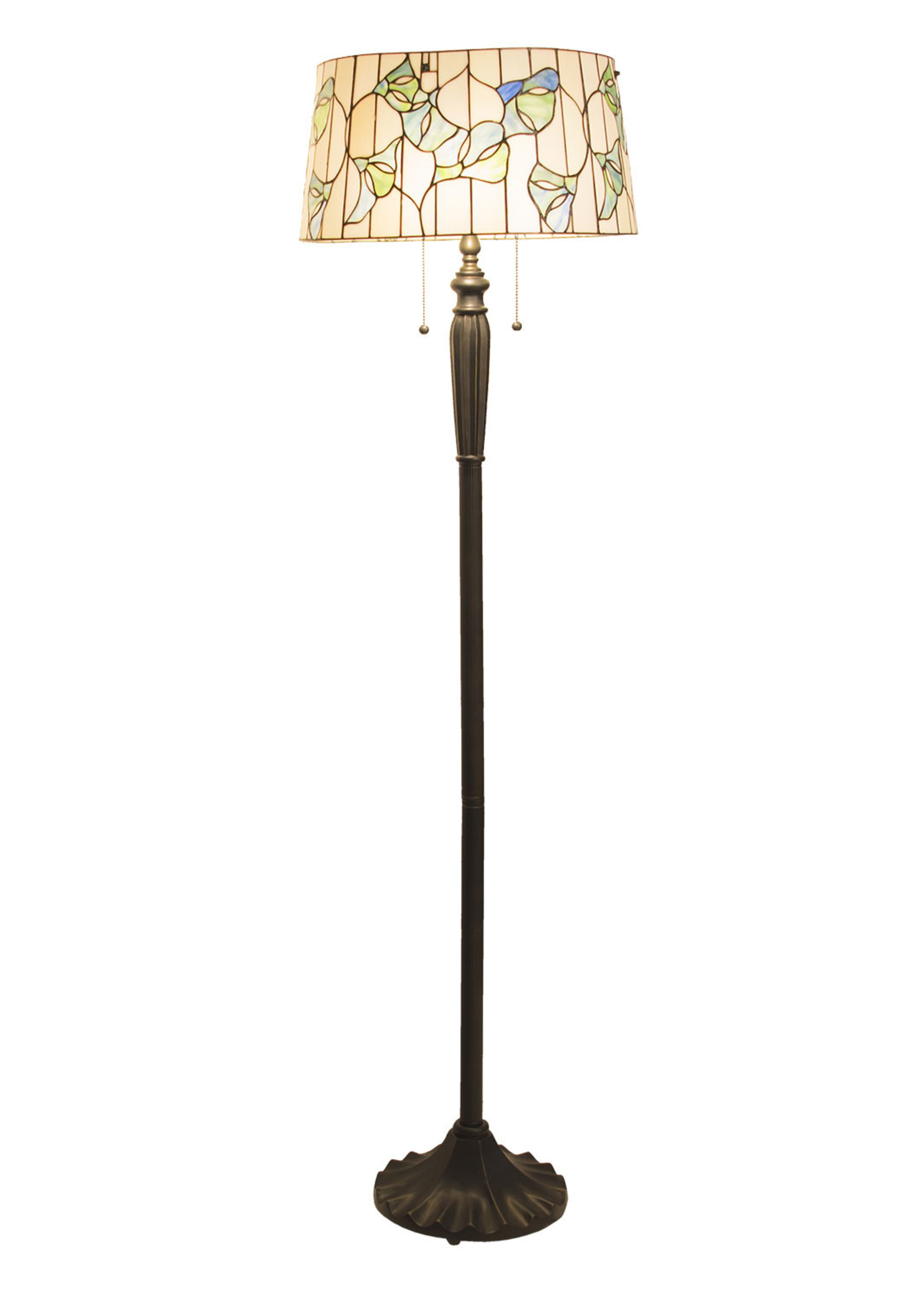 Clayre & Eef Lampadaire Tiffany Ø 45*153 cm E27/max 2*60W 5LL-5944