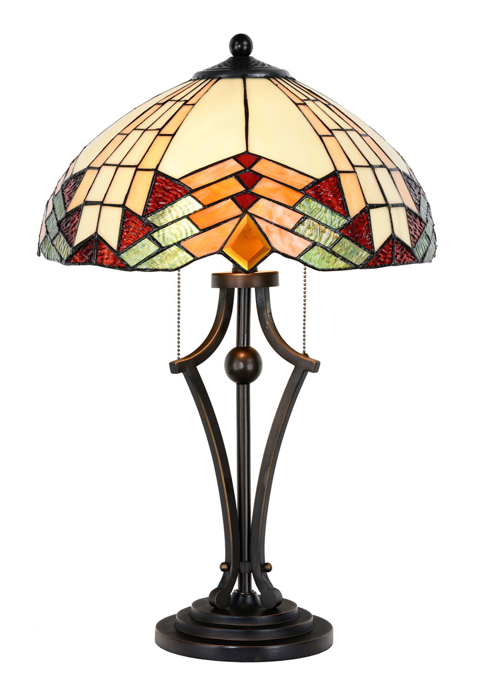 Clayre & Eef Tafellamp Tiffany Ø 40*60 cm E27/max 2*60W 5LL-5961