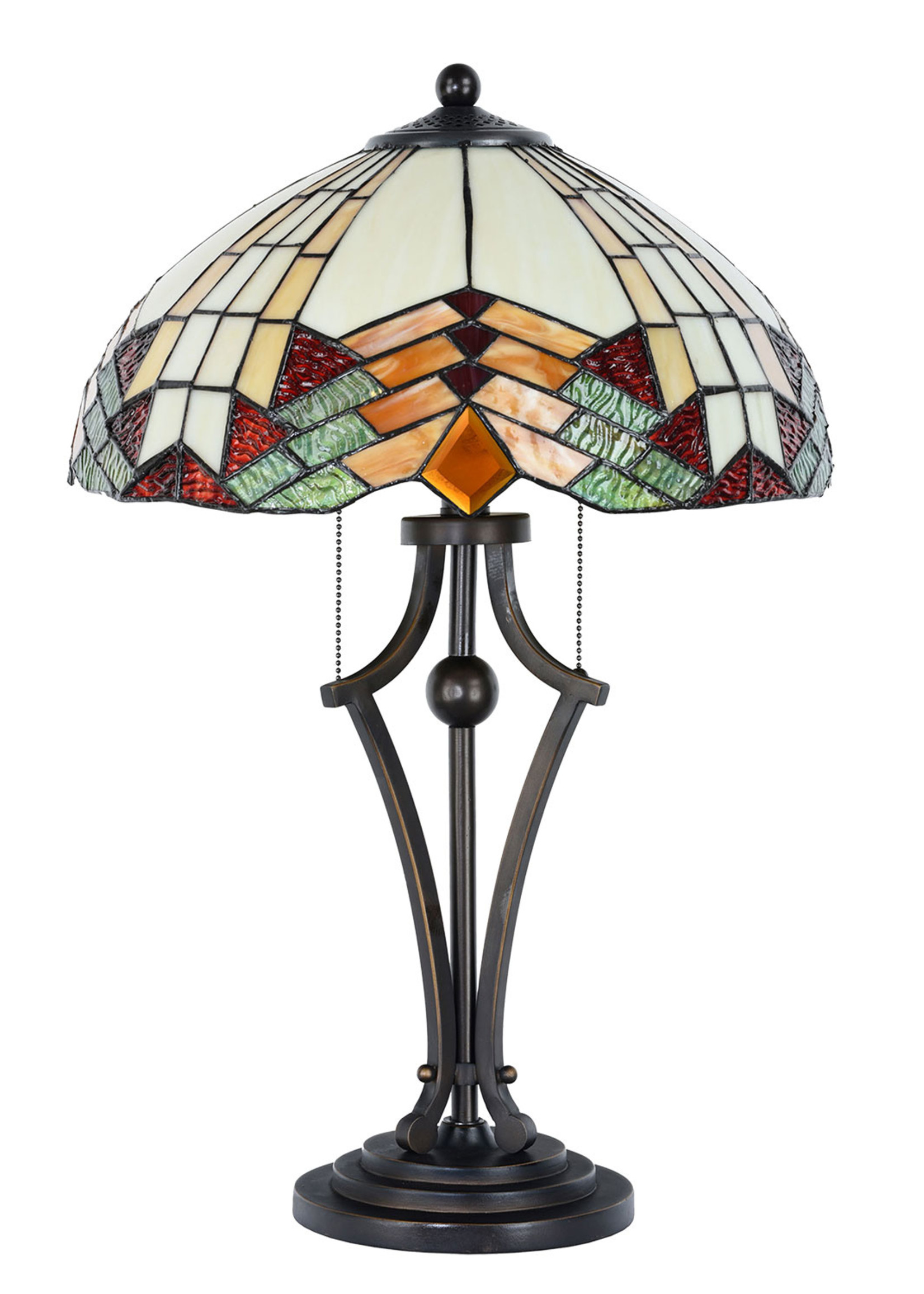 Clayre & Eef Lampe de table Tiffany Ø 40*60 cm E27/max 2*60W 5LL-5961