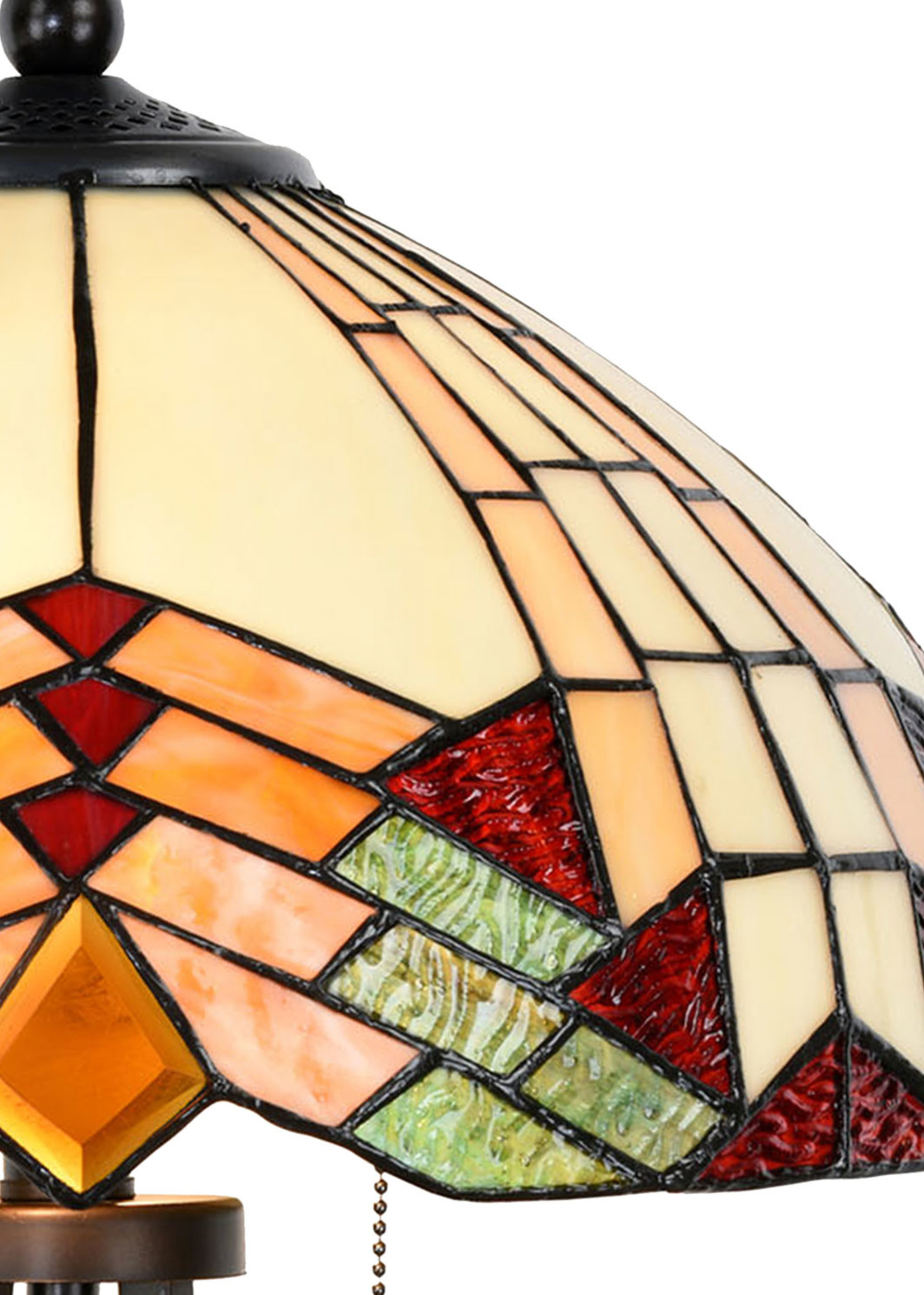 Clayre & Eef Tafellamp Tiffany Ø 40*60 cm E27/max 2*60W 5LL-5961