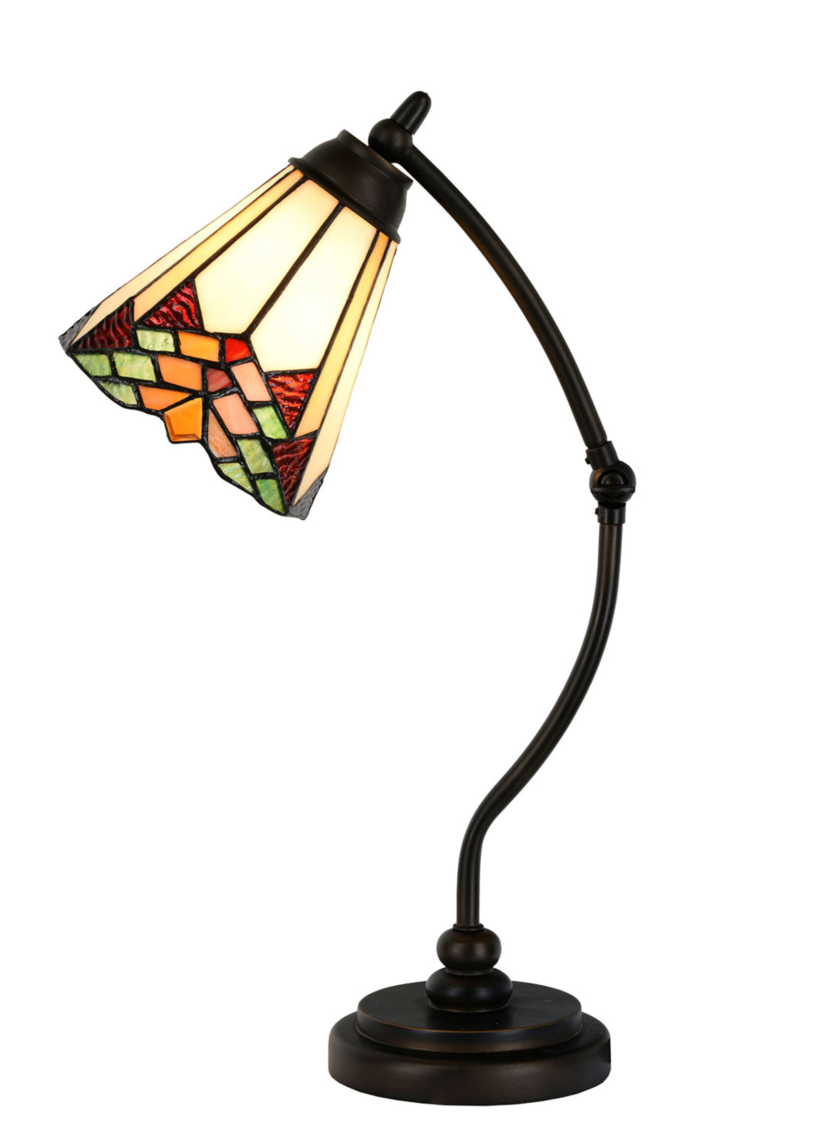 Clayre & Eef Lampe de table Tiffany Ø 26*50 cm E14/max 1*40W 5LL-5964