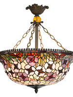 Clayre & Eef Lampe suspendue Tiffany Ø 53*60 cm E27/max 3*60W 5LL-5976