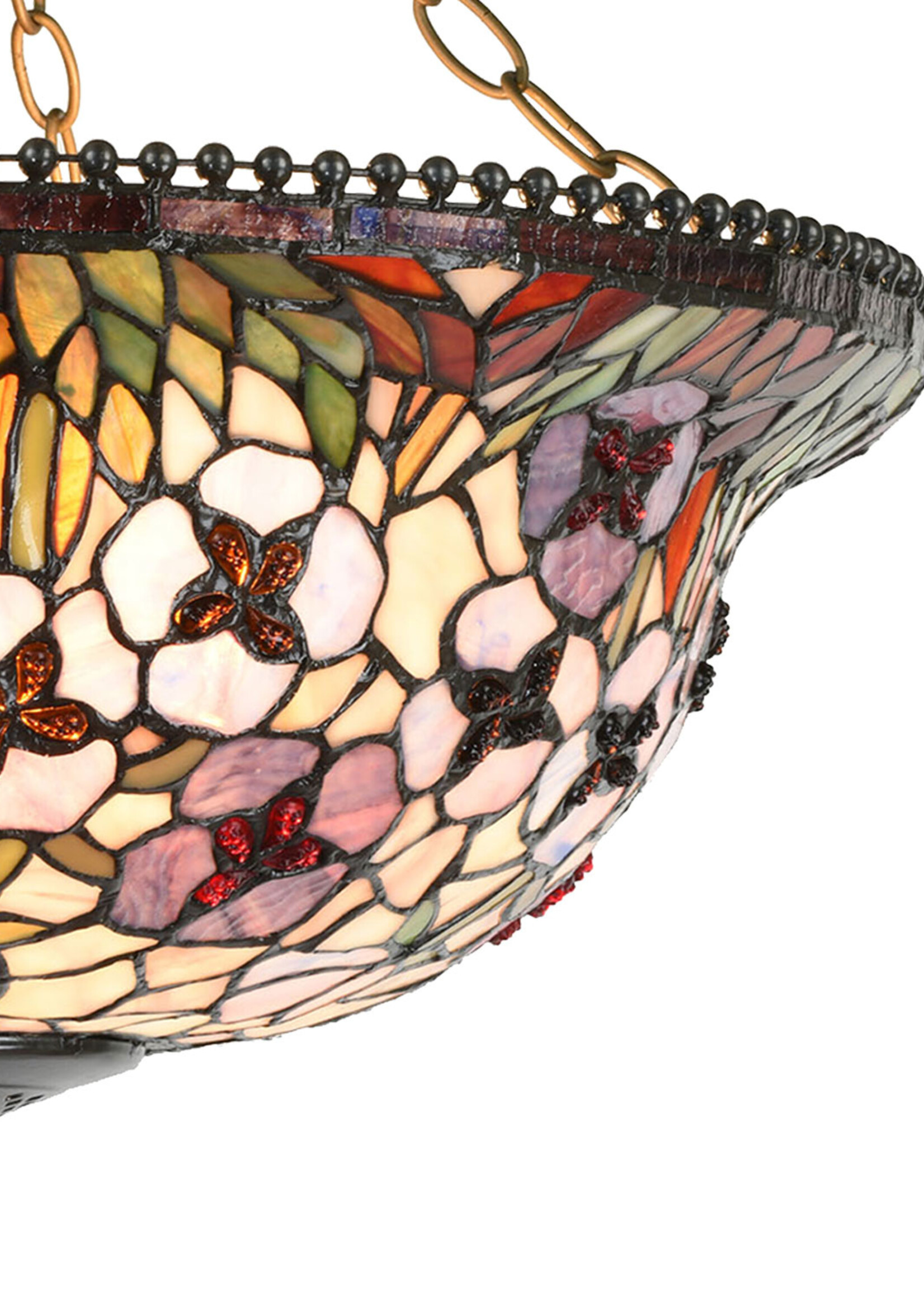 Clayre & Eef Hanglamp Tiffany Ø 53*60 cm E27/max 3*60W 5LL-5976